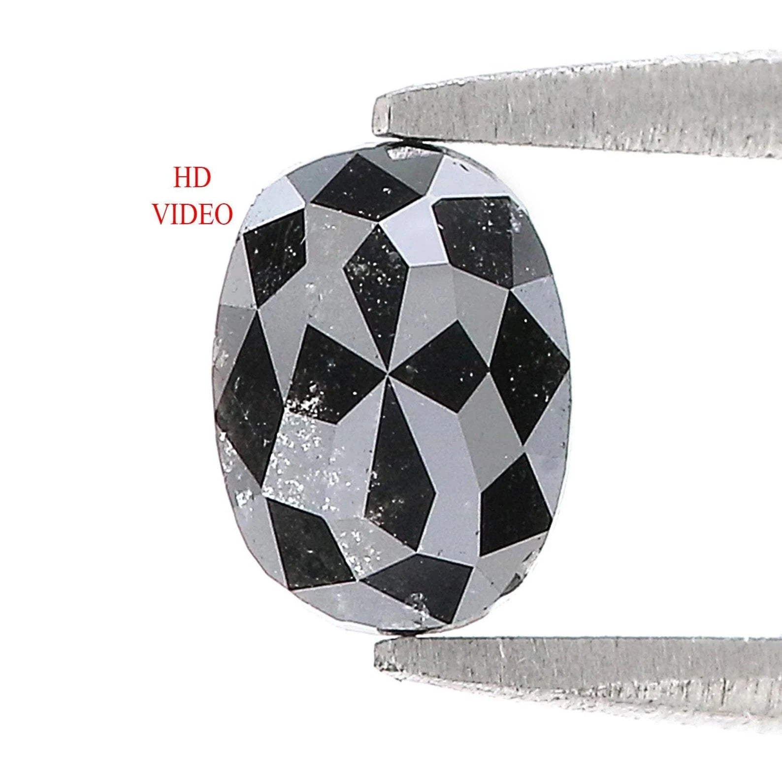 0.63 CT Natural Loose Oval Shape Diamond Black Color Oval Cut Diamond 6.00 MM Natural Loose Black Color Diamond Oval Rose Cut Diamond NQ1686