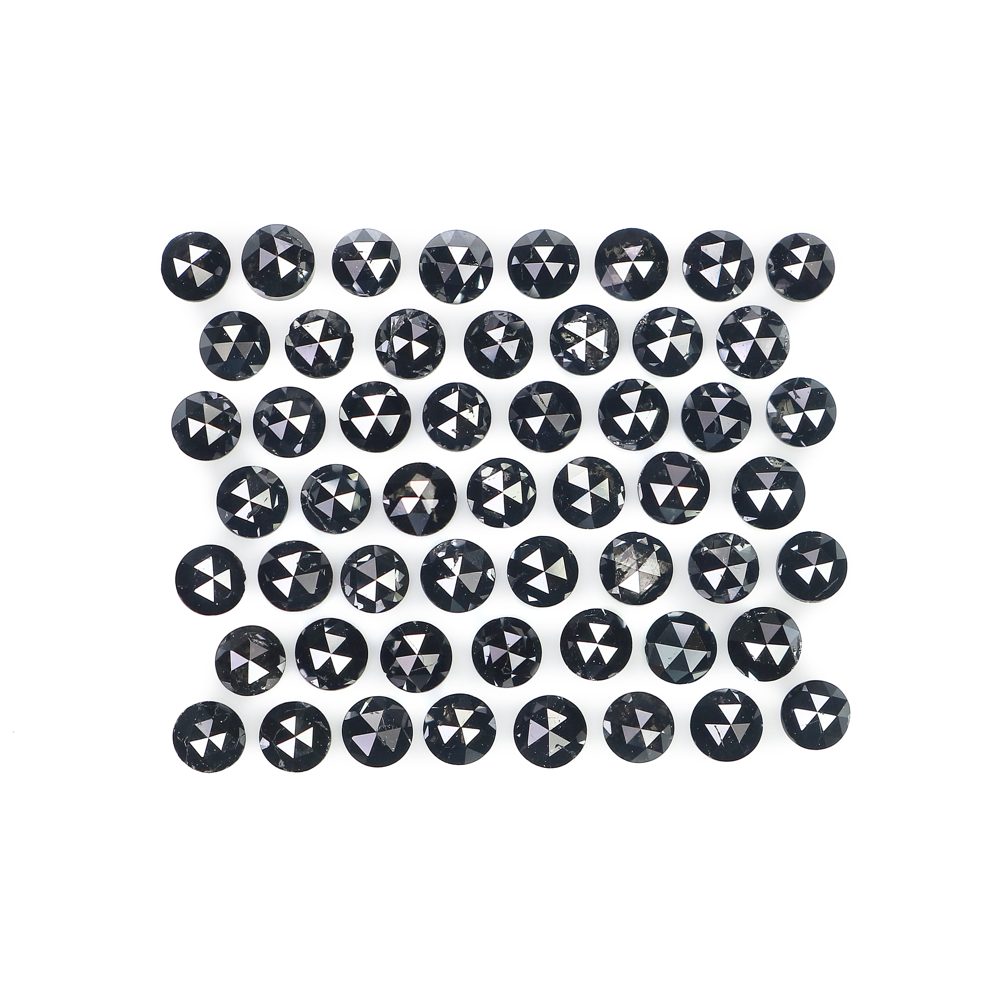 2.93 CT Natural Loose Round Rose Cut Diamond Black Color Round Shape Diamond 2.30 MM Natural Loose Black Color Round Rose Cut Diamond LQ1798