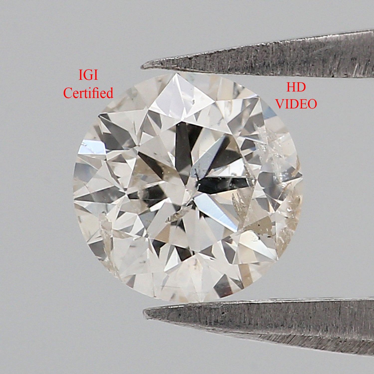 IGI Certified Natural Loose Round Brilliant Diamond, White - J Color Round Diamond, Round Cut Diamond, 0.50 CT Round Shape Diamond L2980