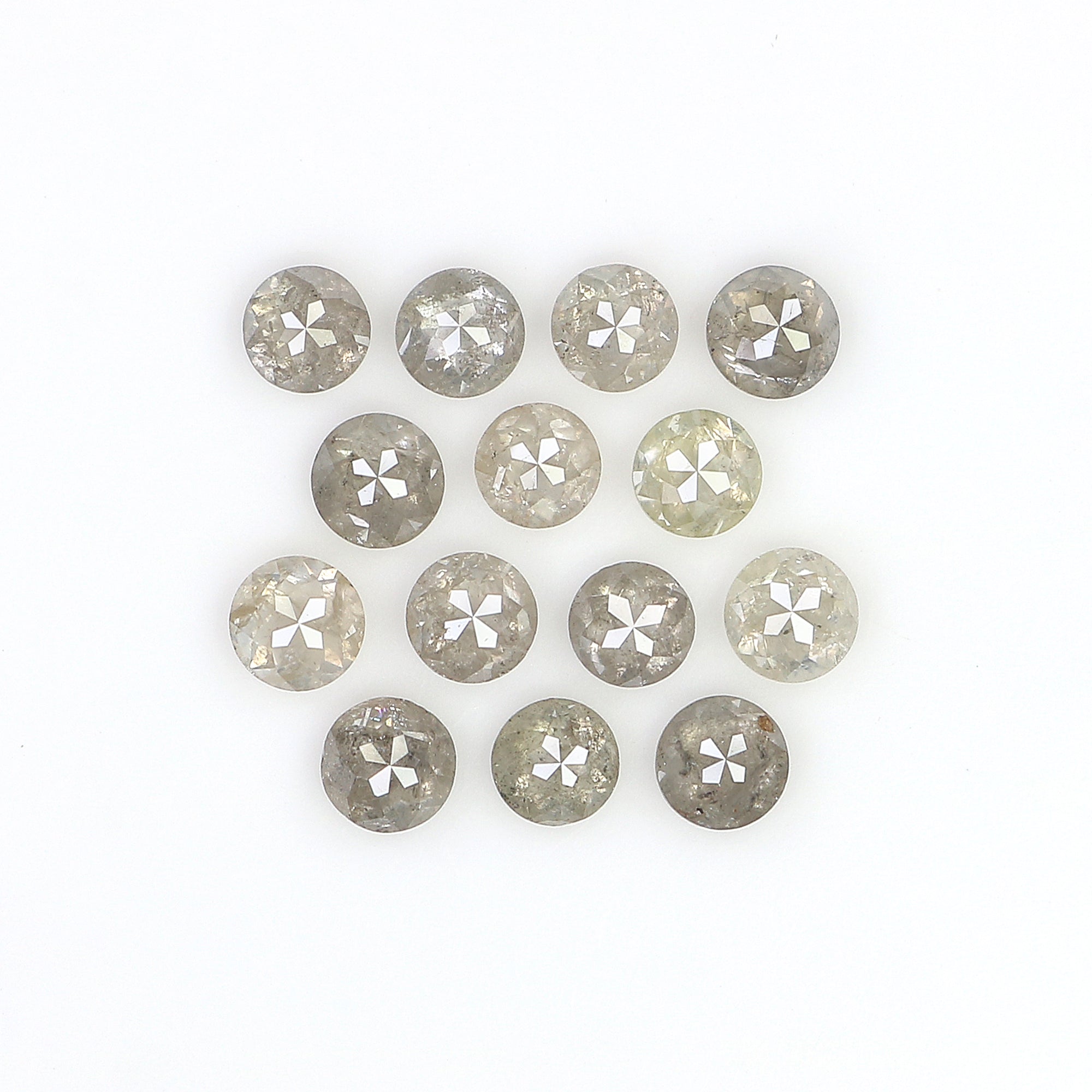 1.31 Ct Natural Loose Round Rose Cut Diamond Salt And Pepper Round Shape Diamond 2.50 MM Natural Grey Color Round Rose Cut Diamond LQ1572