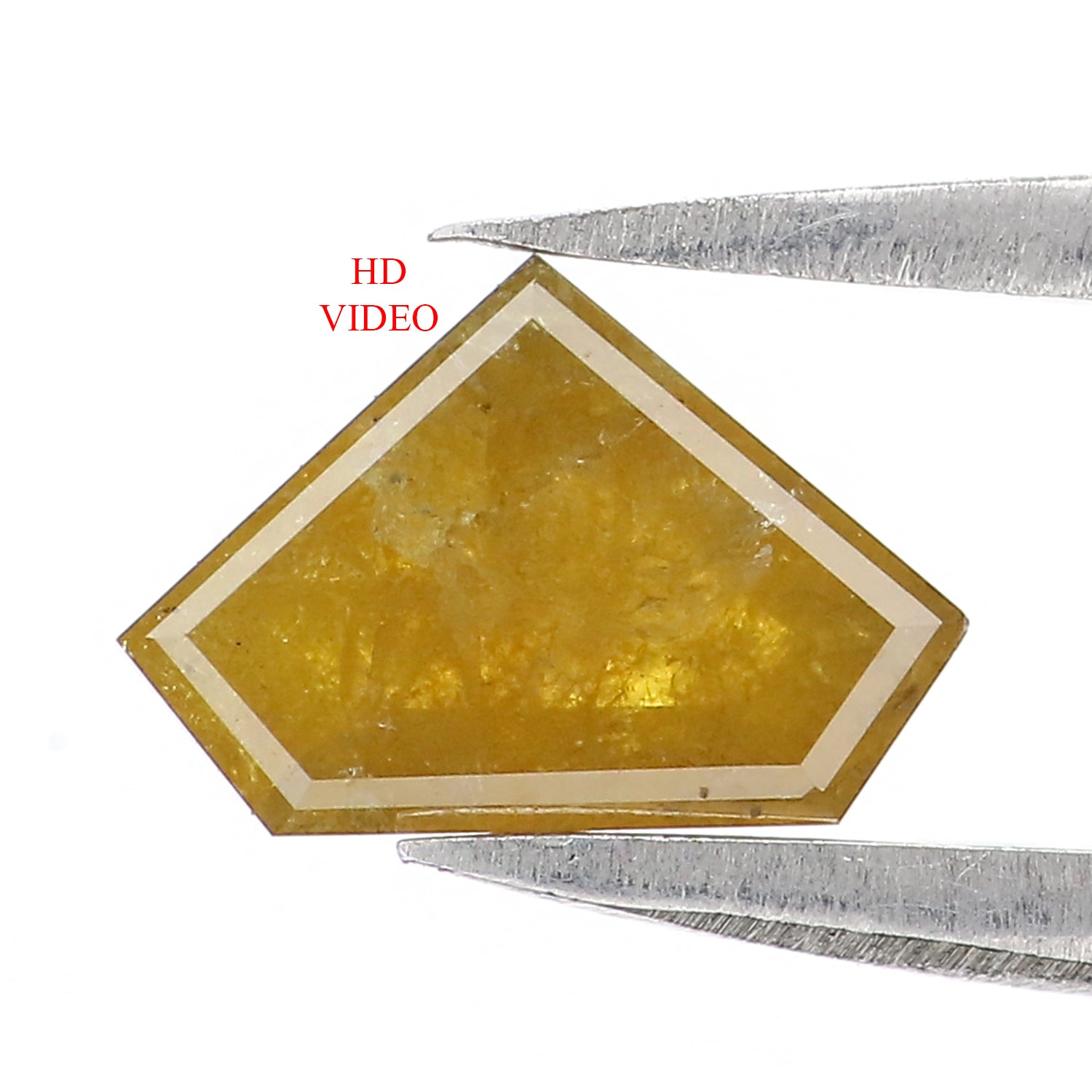 0.99 CT Natural Loose Shield Shape Diamond Yellow Color Shield Cut Diamond 5.75 MM Natural Loose Yellow Color Shield Rose Cut Diamond LQ9959