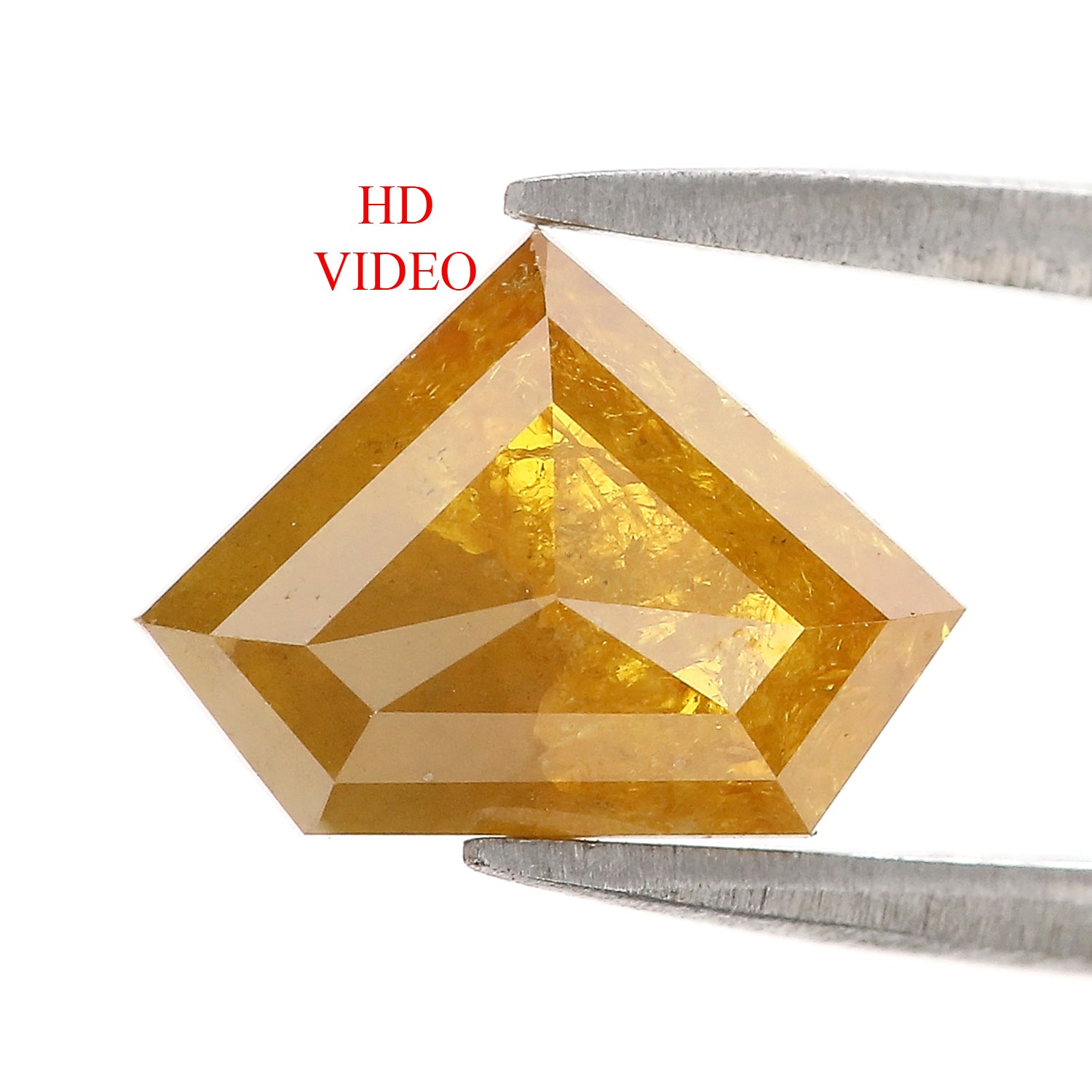 3.63 CT Natural Loose Shield Shape Diamond Yellow Color Shield Diamond 8.70 MM Natural Loose Yellow Diamond Shield Rose Cut Diamond QL9783