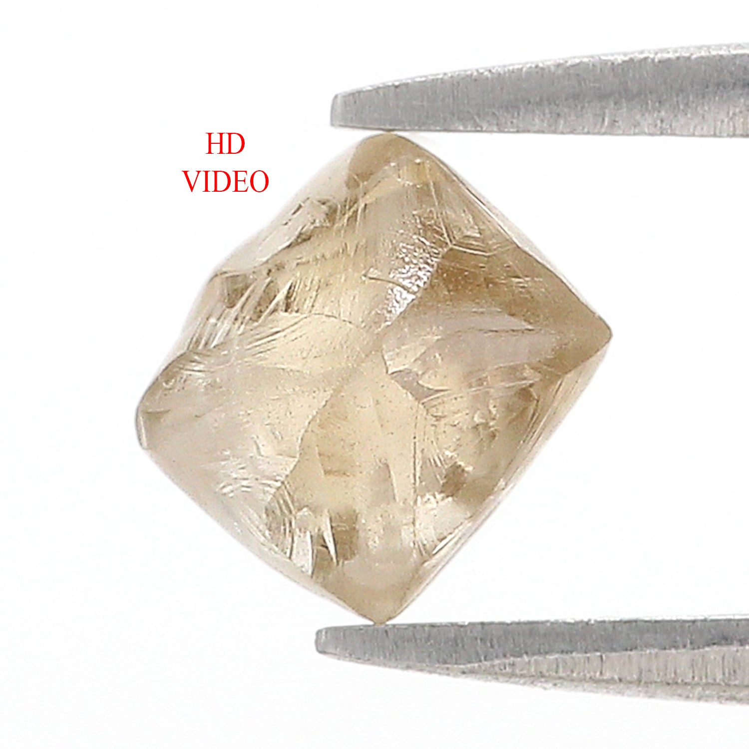 1.94 CT Natural Loose Rough Shape Diamond Brown Color Irregular Cut Diamond 7.40 MM Natural Loose Brown Color Rough UnCut Diamond L3531
