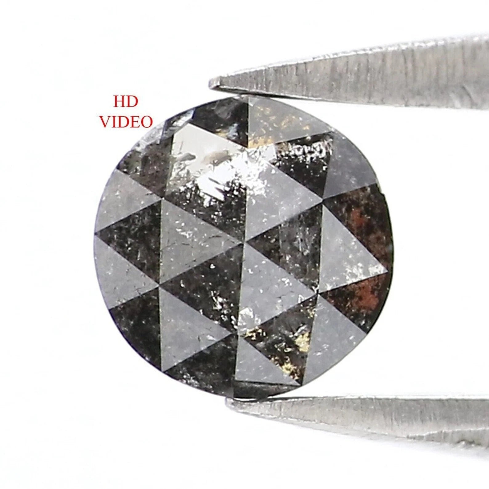 0.43 CT Natural Loose Round Rose Cut Diamond Salt And Pepper Round Diamond 4.65 MM Natural Loose Diamond Round Shape Rose Cut Diamond NQ7683