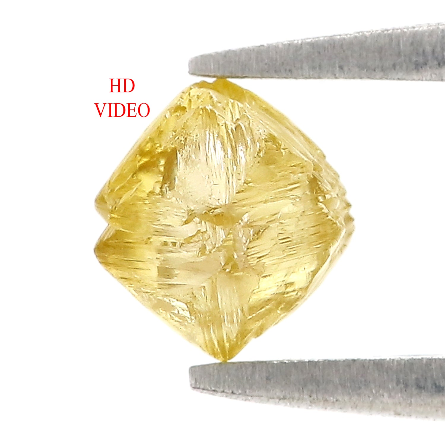 1.30 CT Natural Loose Rough Shape Diamond Yellow Color Rough Uncut Diamond 6.05 MM Natural Yellow Diamond Rough Irregular Cut Diamond L3604