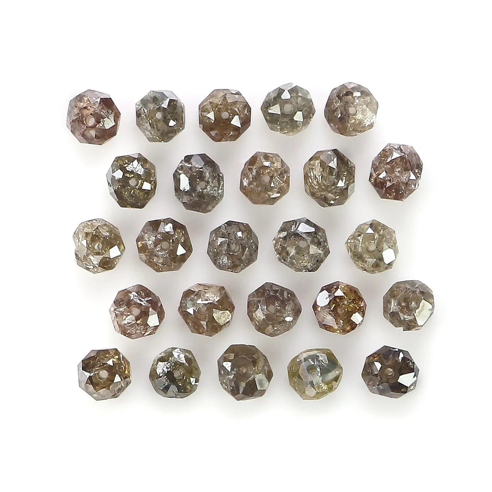 2.59 CT Natural Loose Bead Shape Diamond Brown Color Bead Diamond 2.40 MM Natural Loose Diamond Brown Color Bead Rose Cut Diamond NQ1699