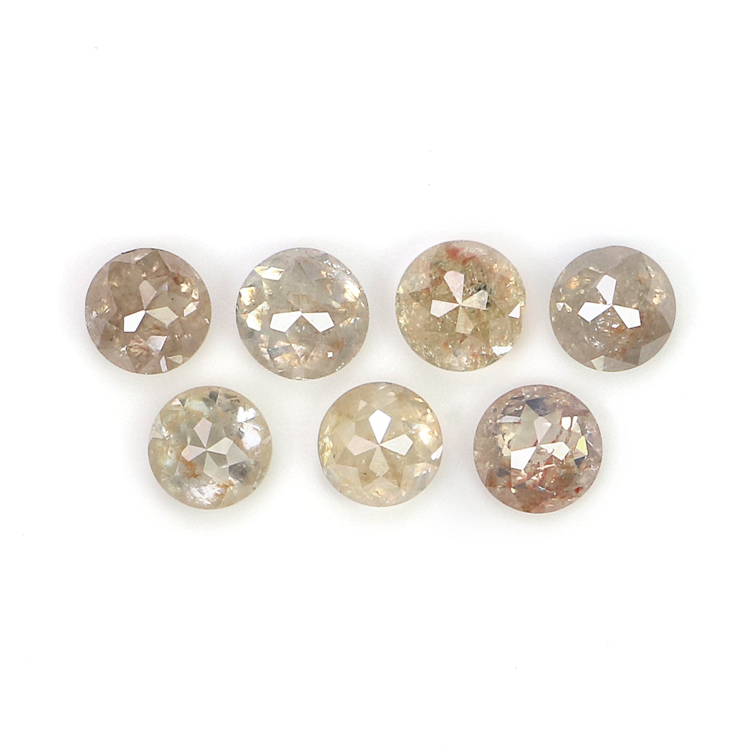 1.80 CT Natural Loose Round Rose Cut Diamond Brown Color Round Shape Diamond 3.50 MM Natural Loose Grey Color Round Rose Cut Diamond L1703