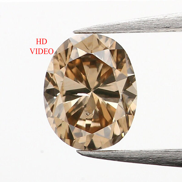 0.30 Ct Natural Loose Diamond, Oval Diamond, Brown Diamond, Antique Diamond, Rustic Diamond, Polished Diamond, Real Diamond L575