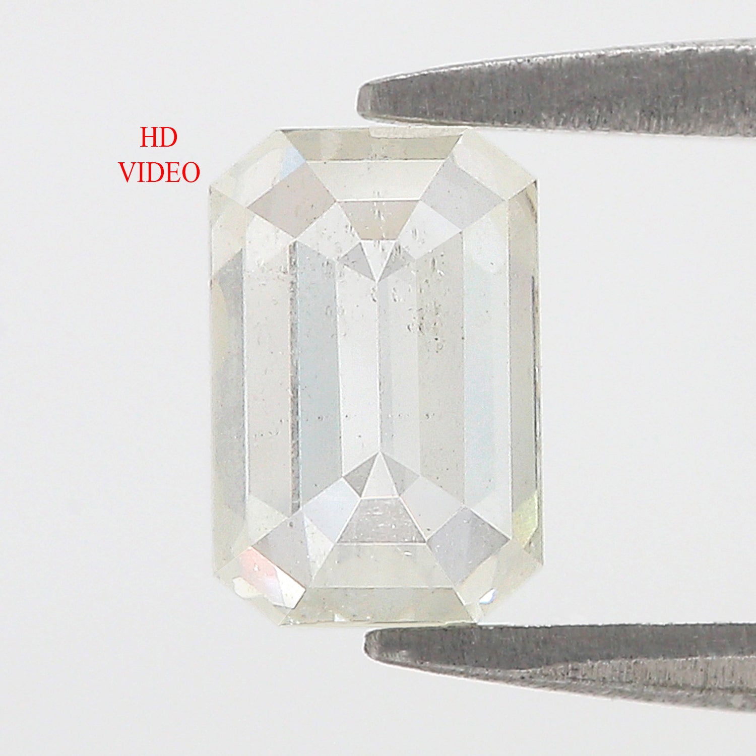 1.18 CT Natural Loose Emerald Shape Diamond White - J Color Emerald Cut Diamond 7.20 MM Natural Loose White Emerald Rose Cut Diamond L3535