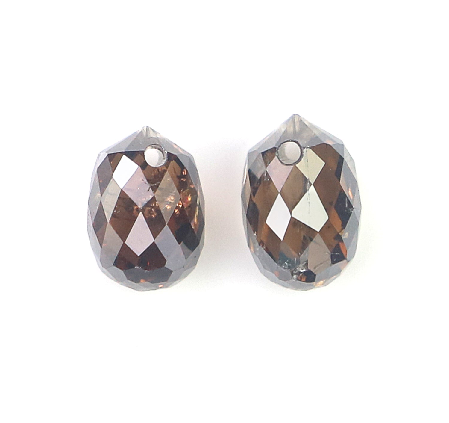0.89 Ct Natural Loose Briolette Shape Diamond Brown Color Drop Diamond 4.55 MM Natural Loose Brown Color Diamond Briolette Cut Diamond L9910