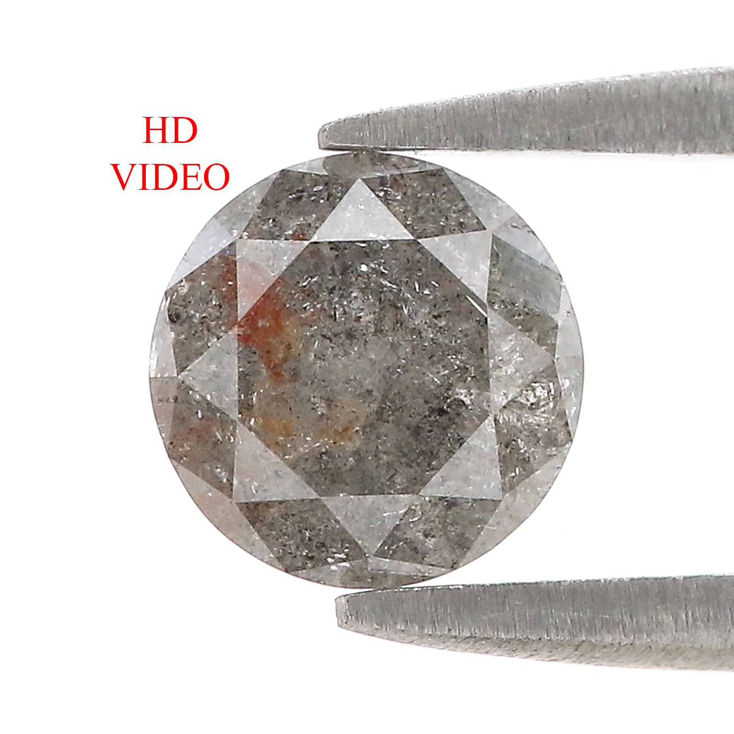 1.28 CT Natural Loose Round Shape Diamond Grey Color Round Cut Diamond 6.75 MM Natural Loose Grey Diamond Round Brilliant Cut Diamond LQ443