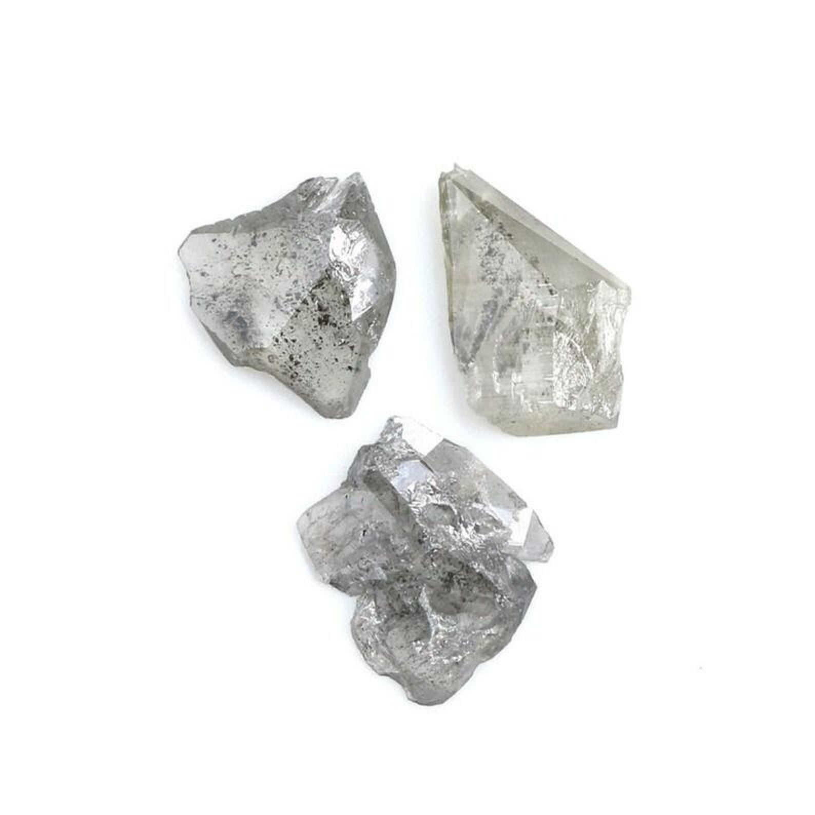 1.92 CT Natural Loose Rough Shape Diamond Salt And Pepper Rough Cut Diamond 8.20 MM Natural Black Grey Rough Irregular Cut Diamond NQ9423