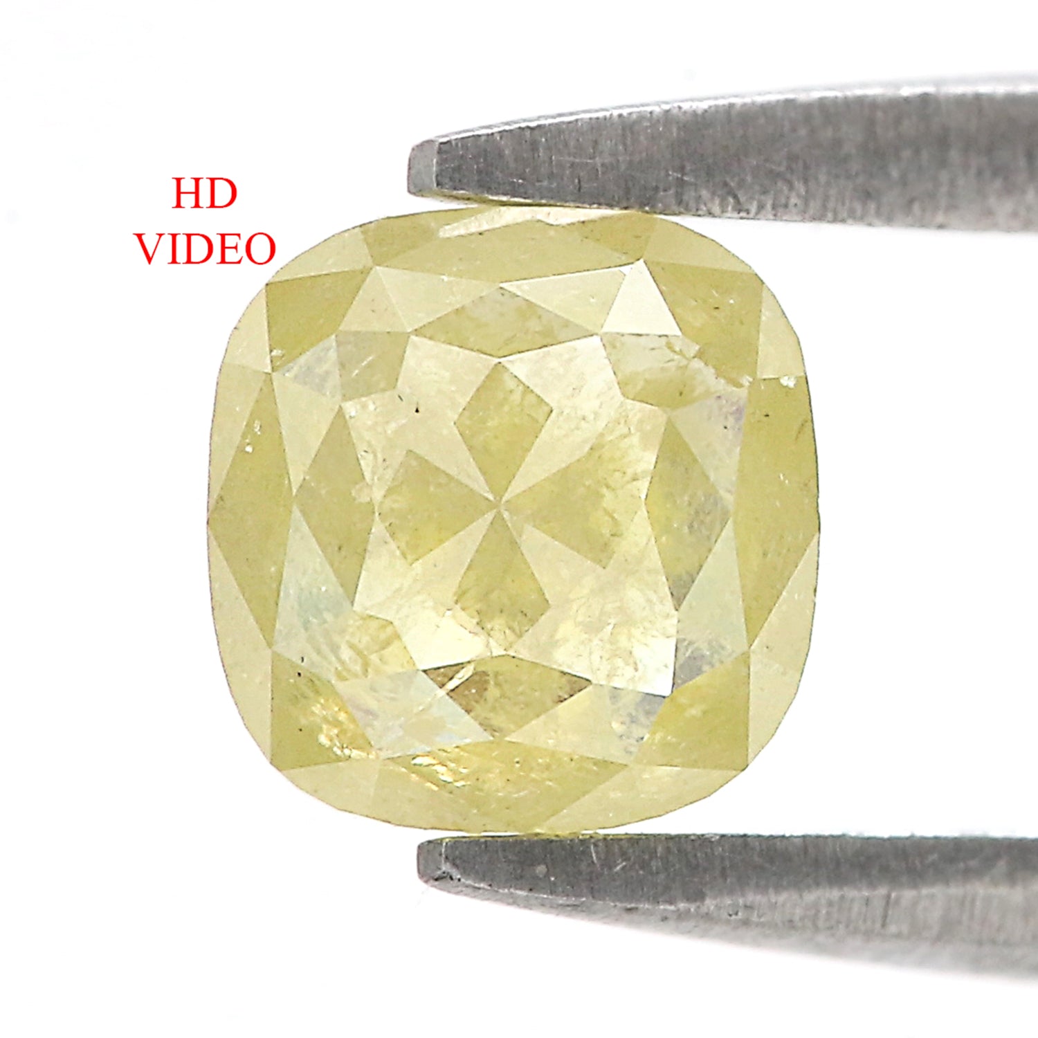 0.81 CT Natural Loose Cushion Shape Diamond Yellow Color Cushion Cut Diamond 5.65 MM Natural Yellow Diamond Cushion Rose Cut Diamond QL9098