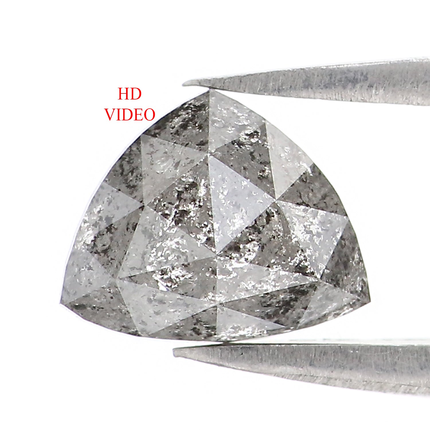 1.63 CT Natural Loose Triangle Shape Diamond Salt And Pepper Triangle Cut Diamond 6.35 MM Natural Loose Diamond Triangle Cut Diamond QL2986