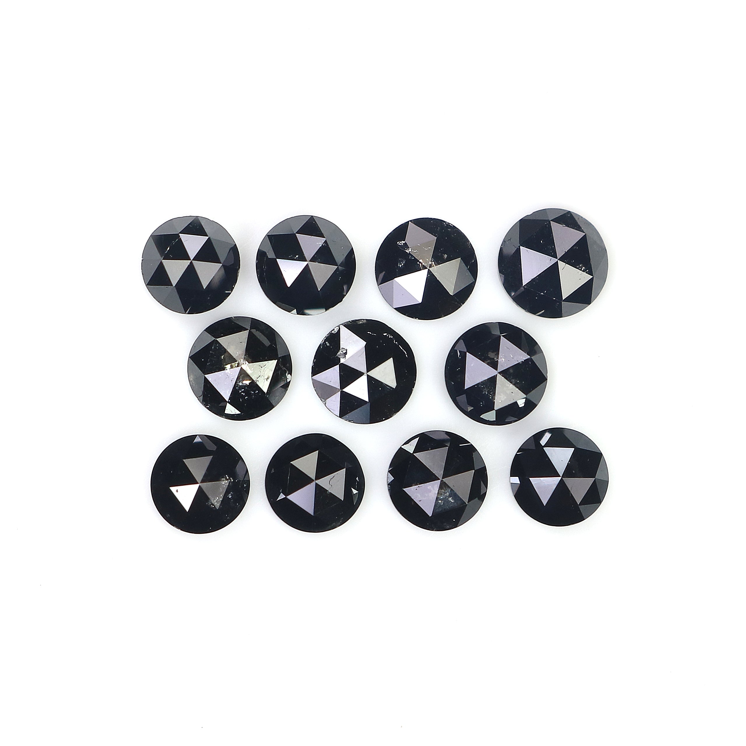 2.95 CT Natural Loose Round Rose Cut Diamond Black Color Round Shape Diamond 3.95 MM Natural Loose Black Color Round Rose Cut Diamond LQ1753