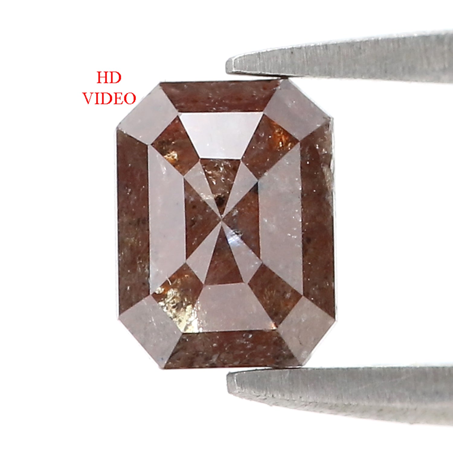 1.34 CT Natural Loose Emerald Shape Diamond Brown Color Emerald Cut Diamond 6.95 MM Natural Loose Brown Color Emerald Rose Cut Diamond N2656