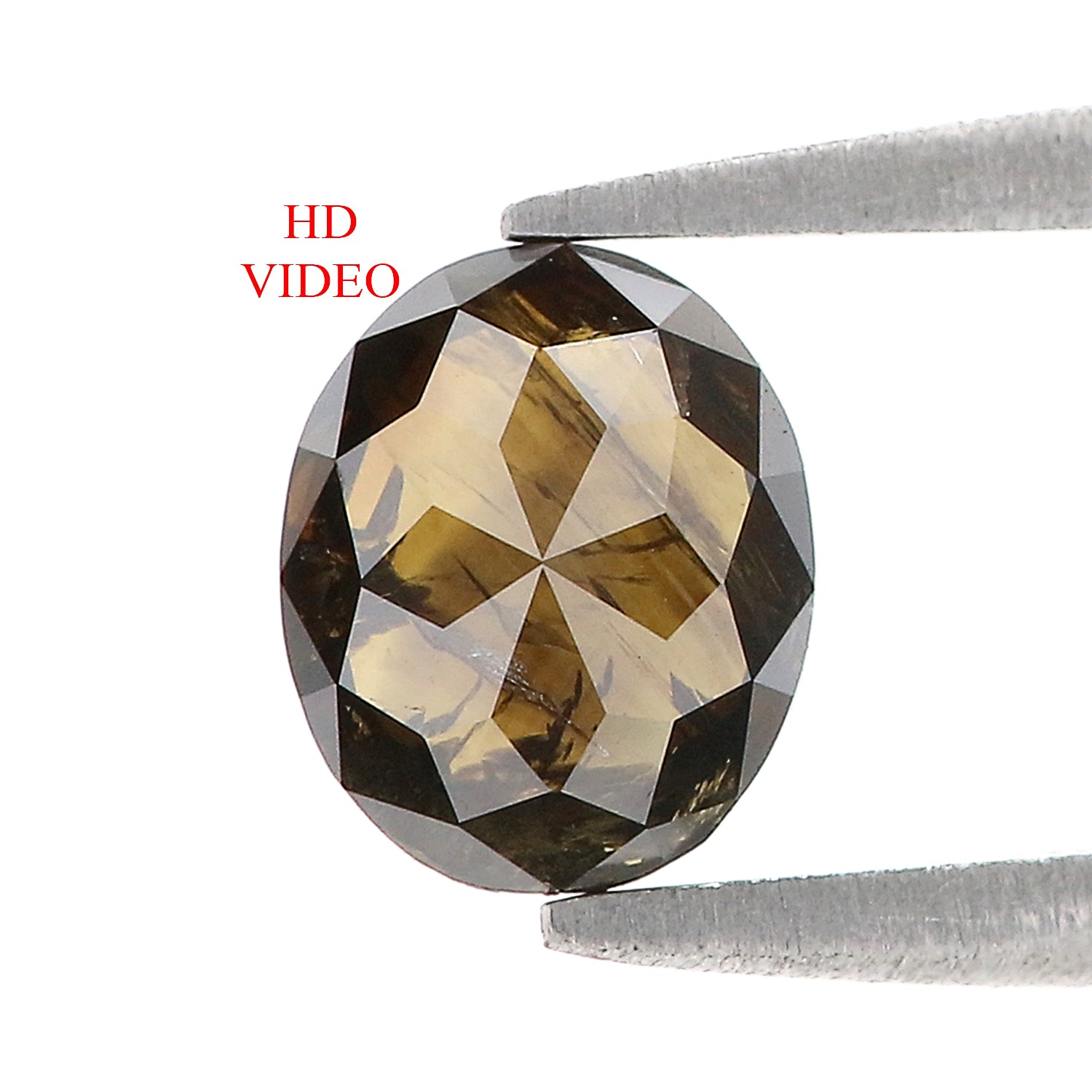 1.10 CT Natural Loose Oval Shape Diamond Brown Color Oval Cut Diamond 7.15 MM Natural Brown Diamond Oval Rose Cut Diamond L3402