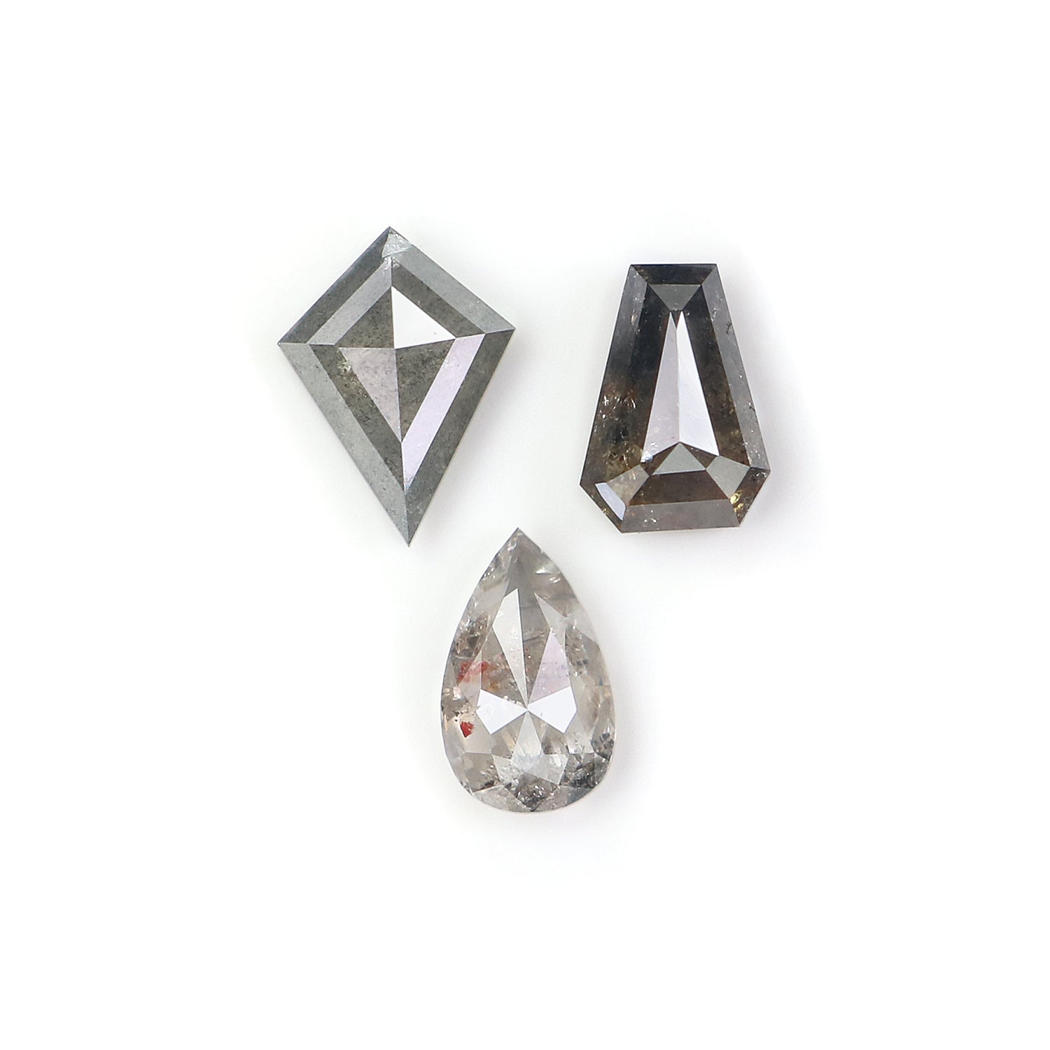 1.54 Ct Natural Loose Mix Shape Diamond Salt And Pepper Mix Shape Diamond 7.00 MM Natural Loose Black Grey Color Mix Shape Diamond L713