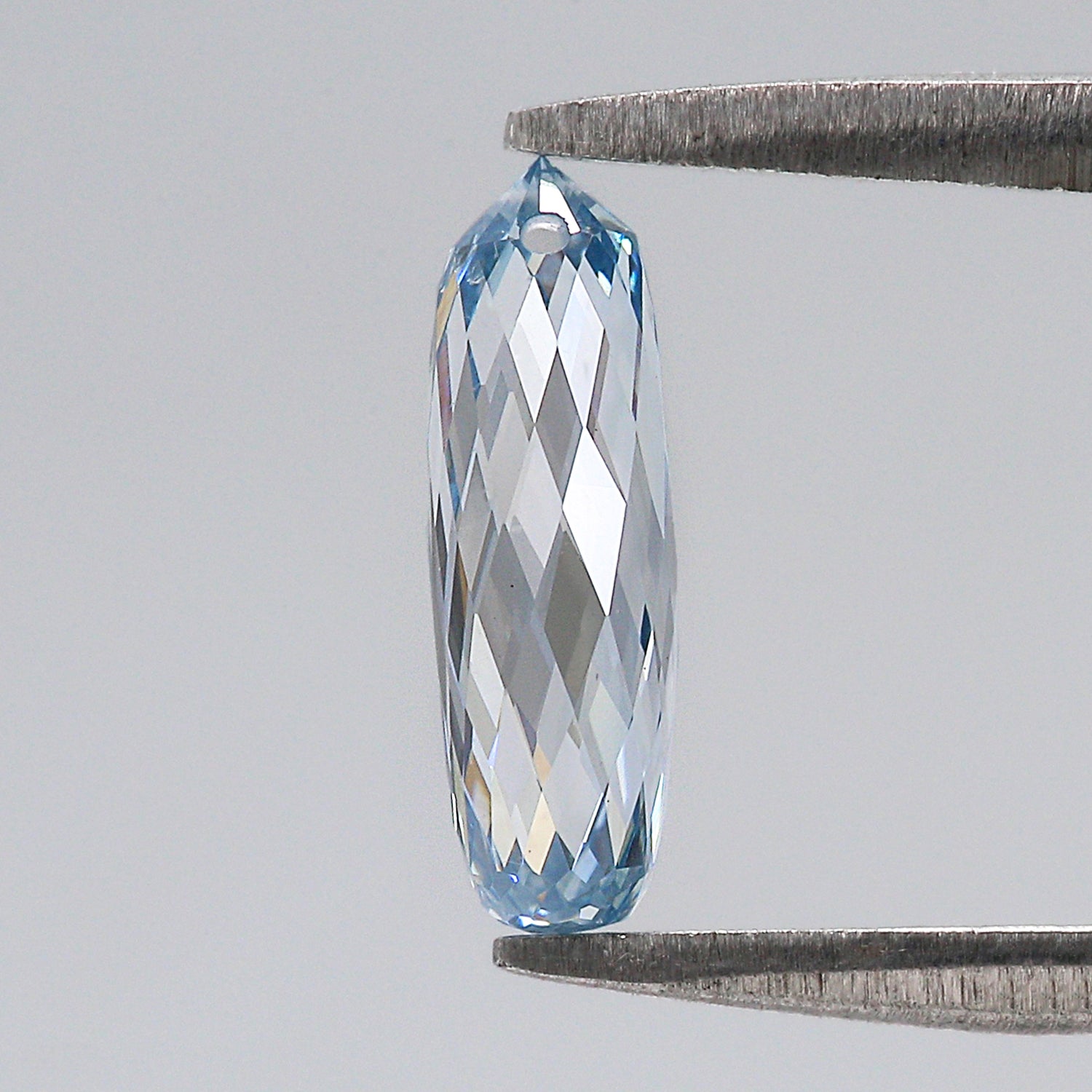 1.33 CT Lab Grown Briolette Cut Diamond Blue Color VS Clarity Diamond Lab Grown Diamond CVD Diamond Lab Created Drop Rose Cut Diamond L3302