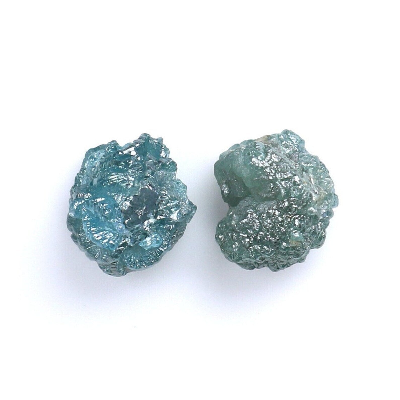 3.45 CT Natural Loose Rough Shape Diamond Blue Color Rough Cut Diamond 7.30 MM Natural Loose Diamond Blue Rough Irregular Cut Diamond NQ674