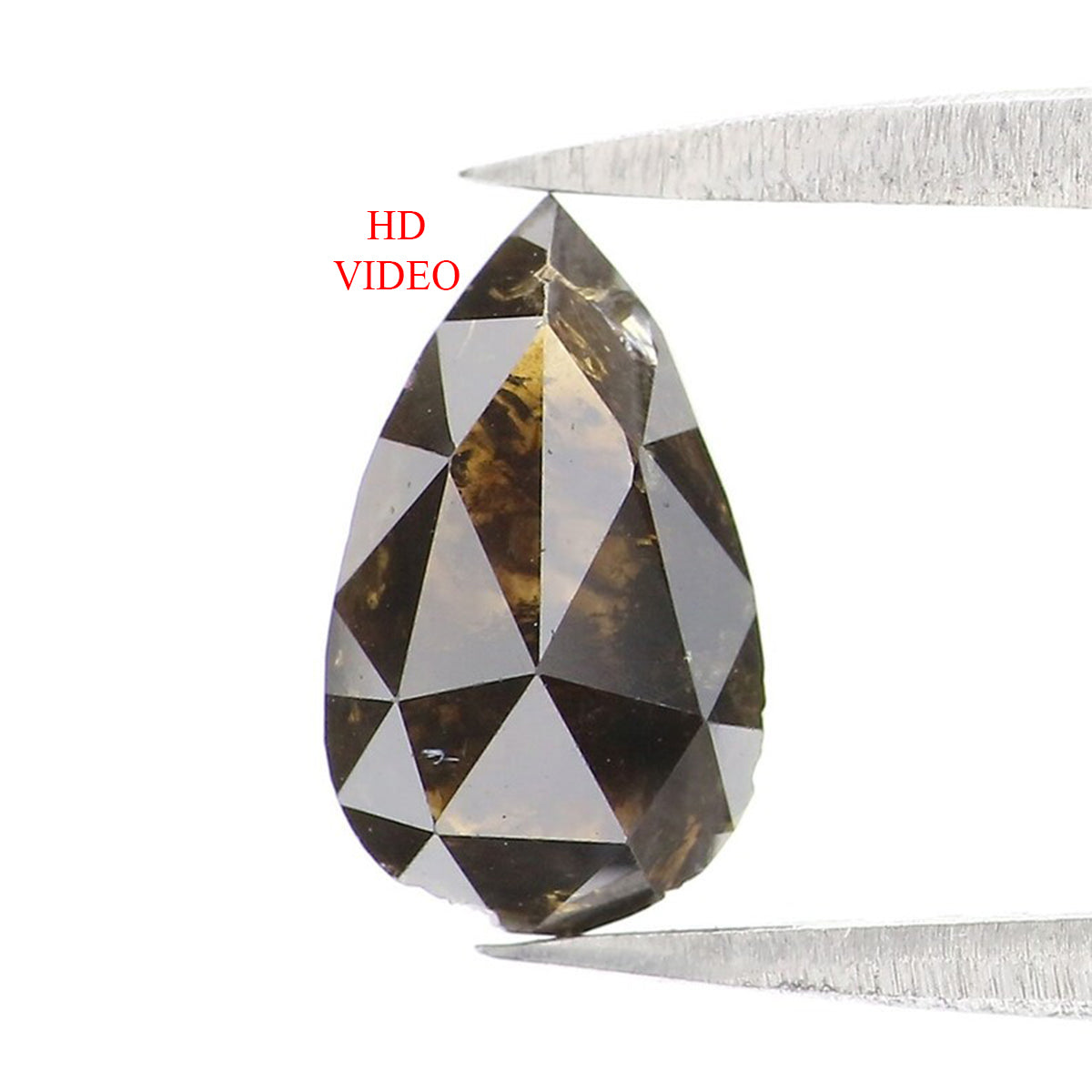 1.57 CT Natural Loose Pear Shape Diamond Deep Brown Color Pear Cut Diamond 9.30 MM Natural Loose Brown Color Pear Rose Cut Diamond LQ7147