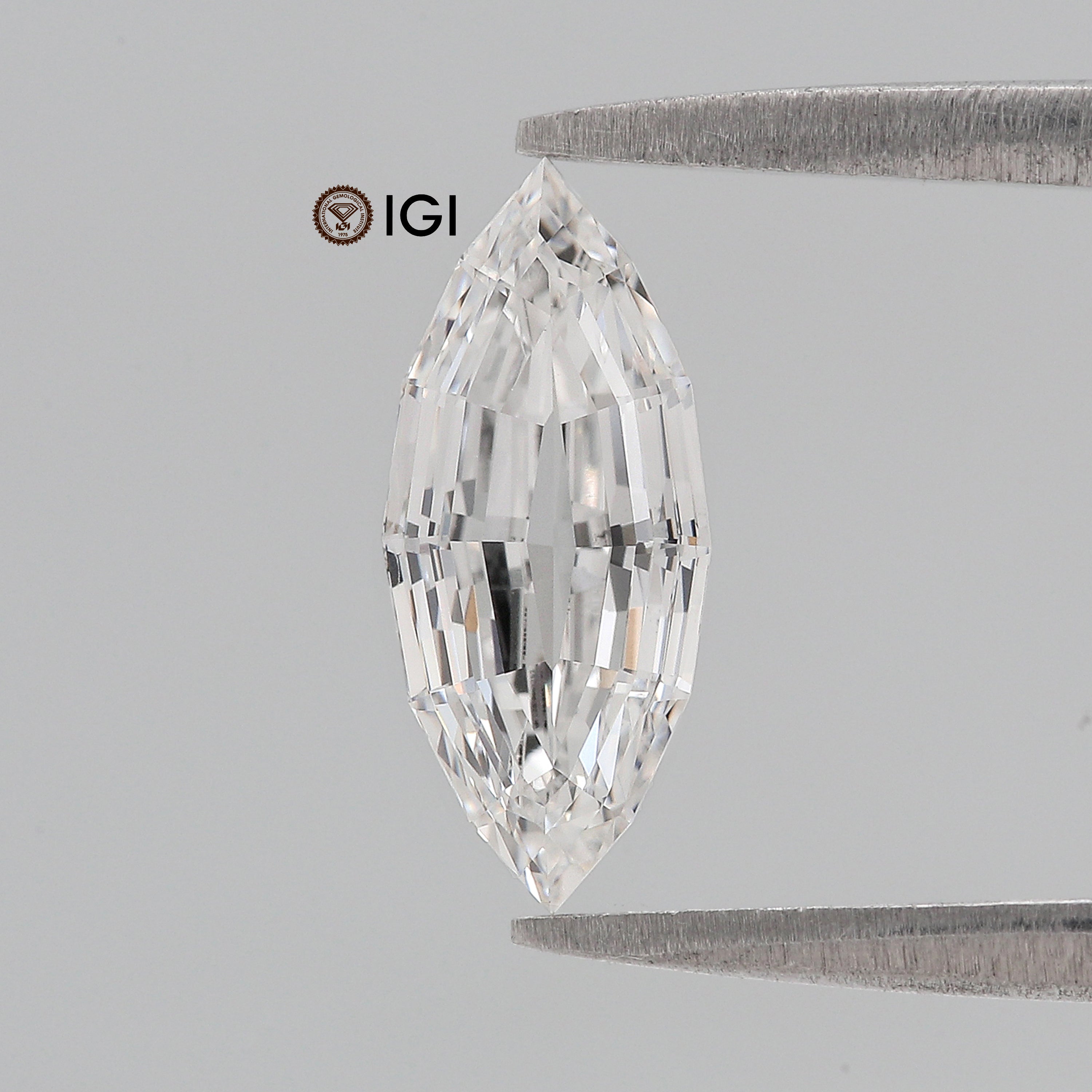1.35 CT IGI Certified Modified Marquise Step Cut Diamond White - E Color VS1 Clarity Lab Grown Diamond Lab Created Marquise Diamond L3678