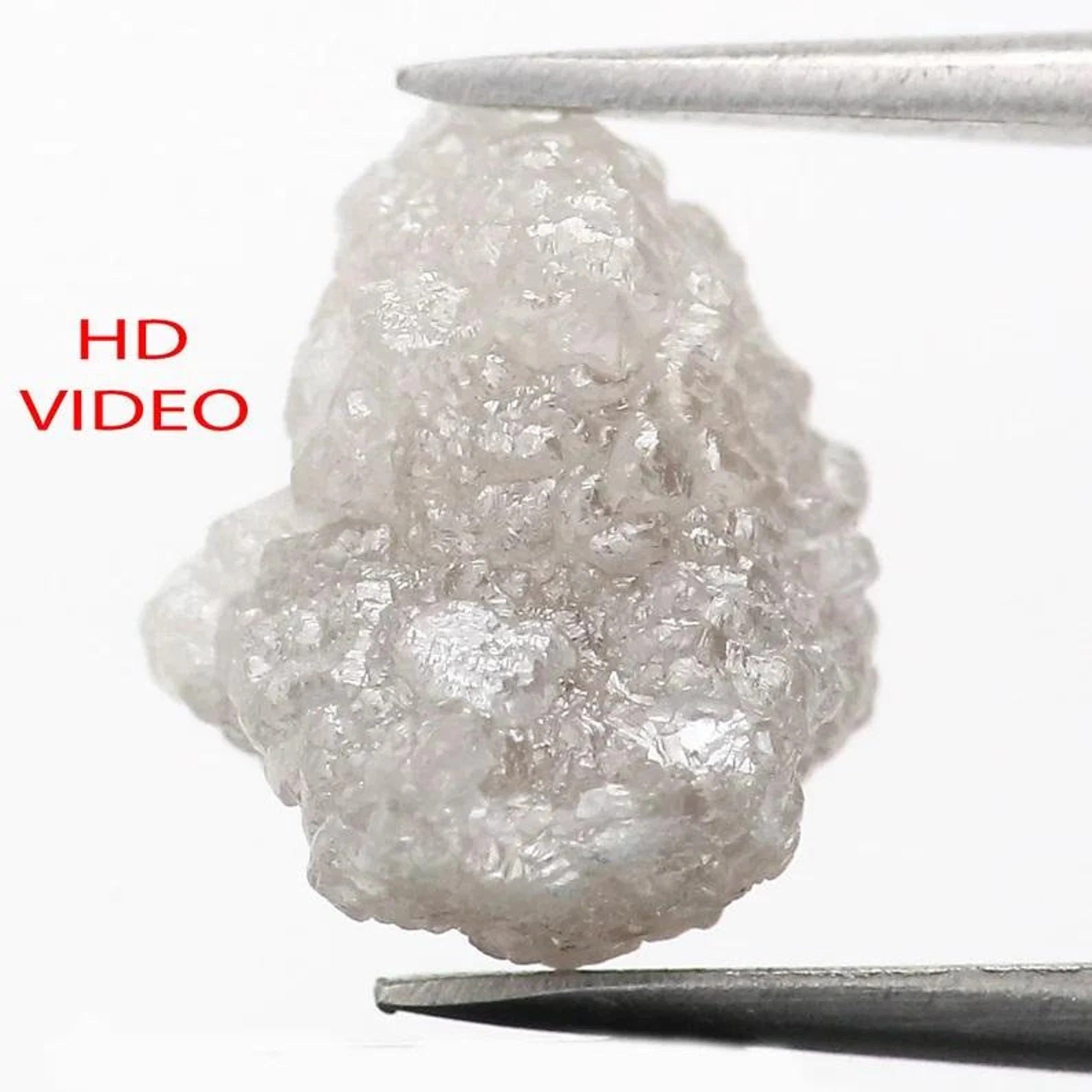 3.54 CT Natural Loose Rough Shape Diamond Grey Color Rough Cut Diamond 10.50 MM Natural Loose White Color Rough Irregular Cut Diamond NQ149