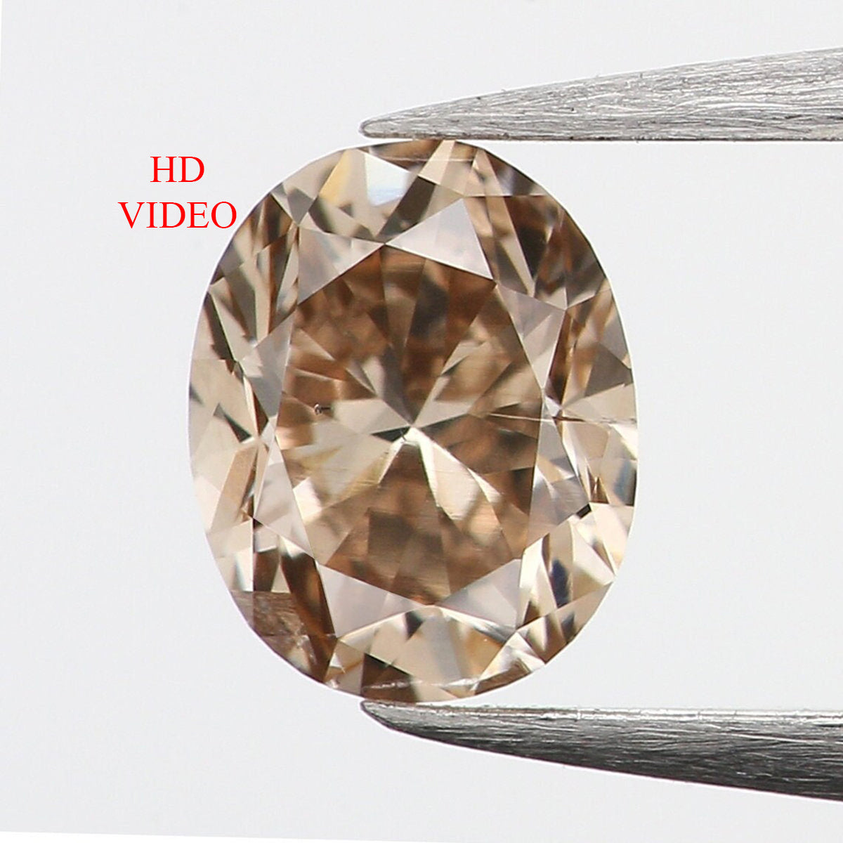 0.24 Ct Natural Loose Diamond, Oval Diamond, Brown Diamond, Antique Diamond, Rustic Diamond, Polished Diamond, Real Diamond KR2313