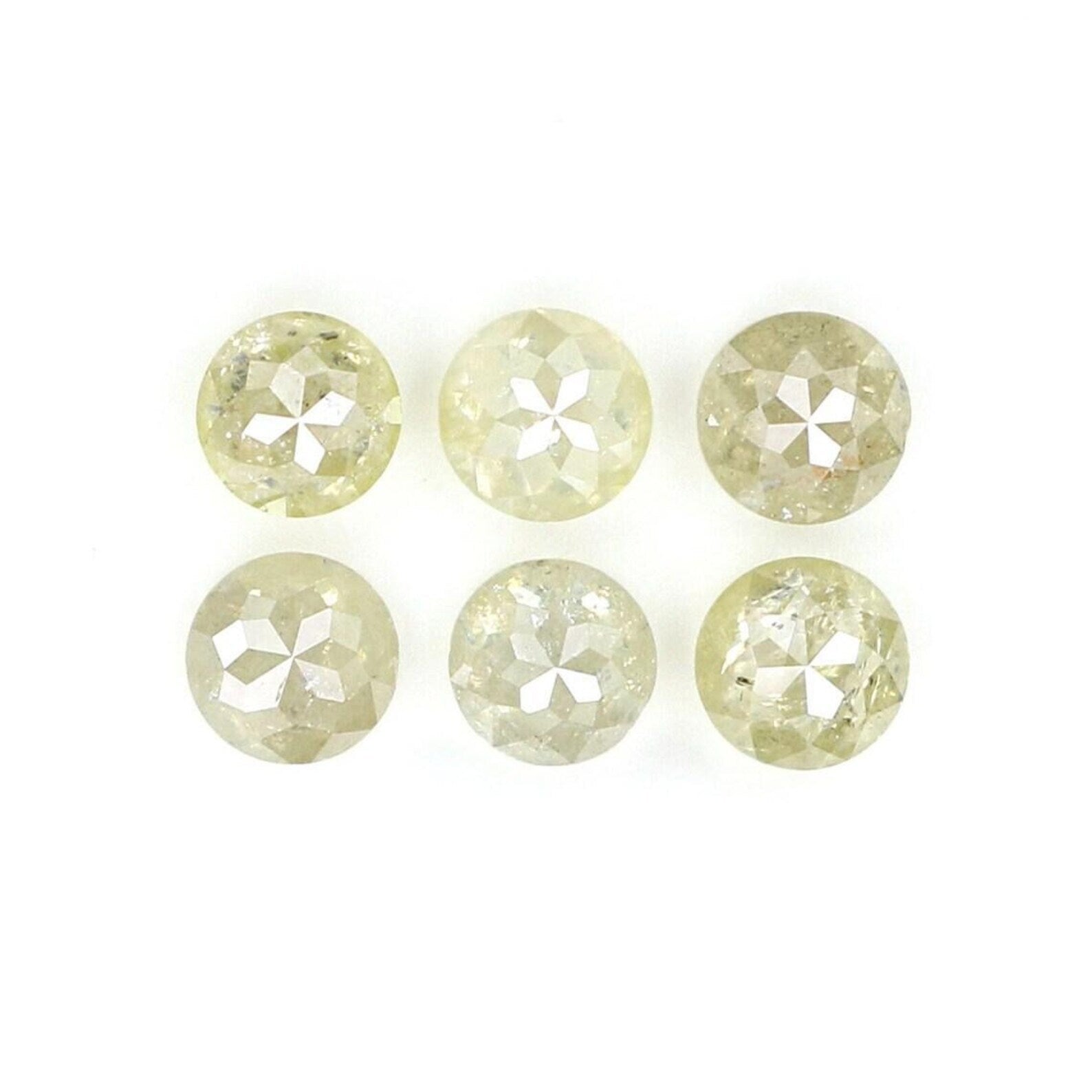 1.48 CT Natural Loose Round Shape Diamond Grey Color Round Diamond 3.50 MM Natural Loose Diamond Yellow Color Round Rose Cut Diamond NQ657