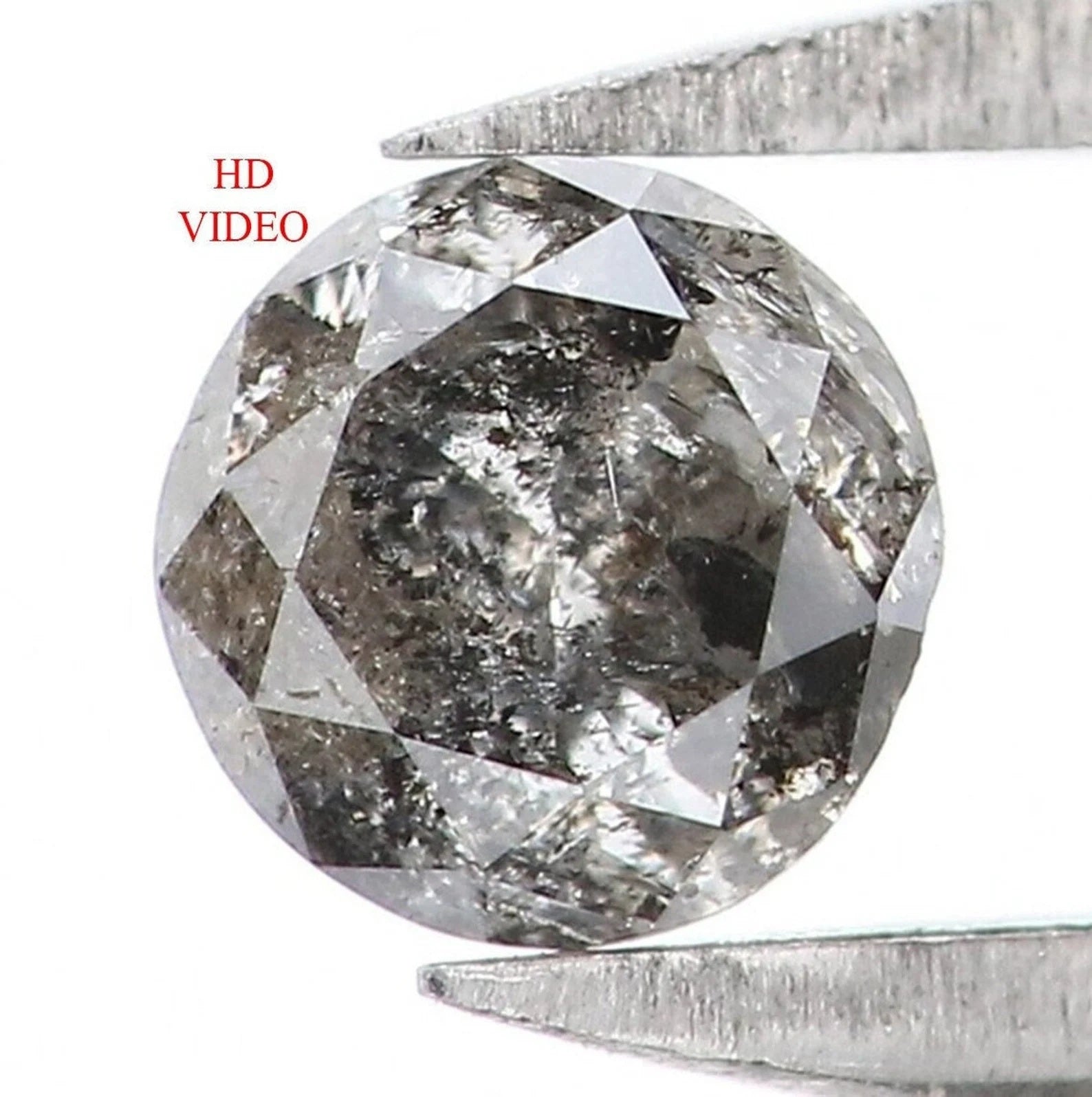 0.26 CT Natural Loose Round Shape Diamond Salt And Pepper Round Diamond 3.85 MM Natural Black Grey Color Round Brilliant Cut Diamond NQ1682