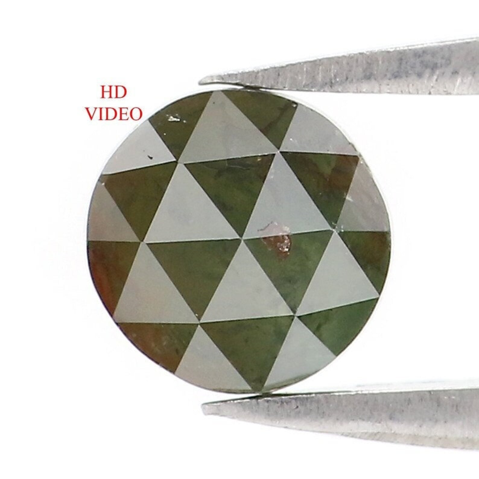 1.08 CT Natural Loose Round Diamond Dark Green Color Round Cut Diamond 5.50 MM Natural Diamond Dark Green Color Round Rose Diamond NQ7781
