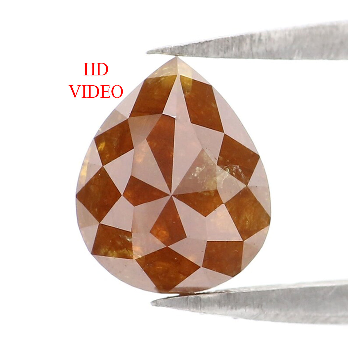 1.22 CT Natural Loose Pear Shape Diamond Brown Color Pear Cut Diamond 7.40 MM Natural Loose Brown Color Diamond Pear Rose Cut Diamond LQ9417