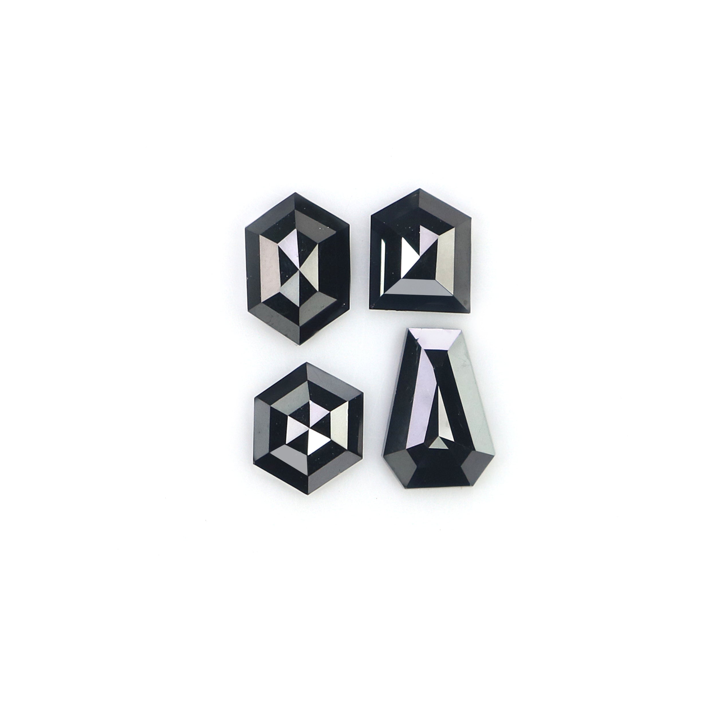 1.04 CT Natural Loose Mix Shape Diamond Black Color Mix Shape Diamond 5.55 MM Natural Loose Diamond Black Mix Shape Rose Cut Diamond KR2621
