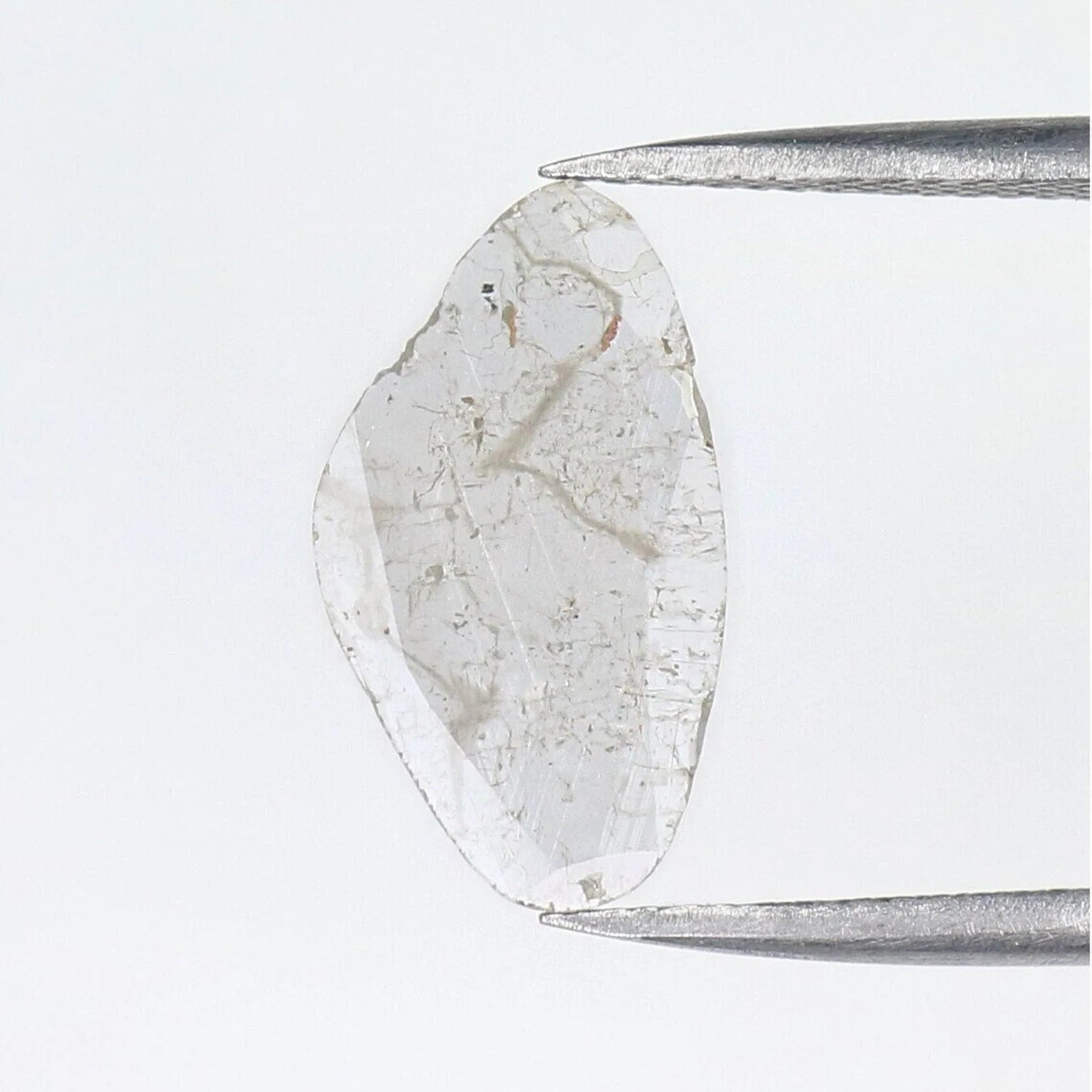 0.70 CT Natural Loose Slice Shape Diamond Grey Color Slice Diamond 14.80 MM Natural Loose Diamond Slice Shape Irregular Cut Diamond NQ649