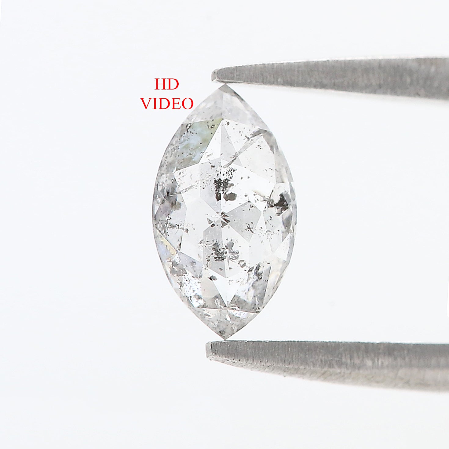 0.72 CT Natural Loose Marquise Shape Diamond Salt And Pepper Marquise Diamond 8.20 MM Natural Black Grey Color Marquise Cut Diamond L3457