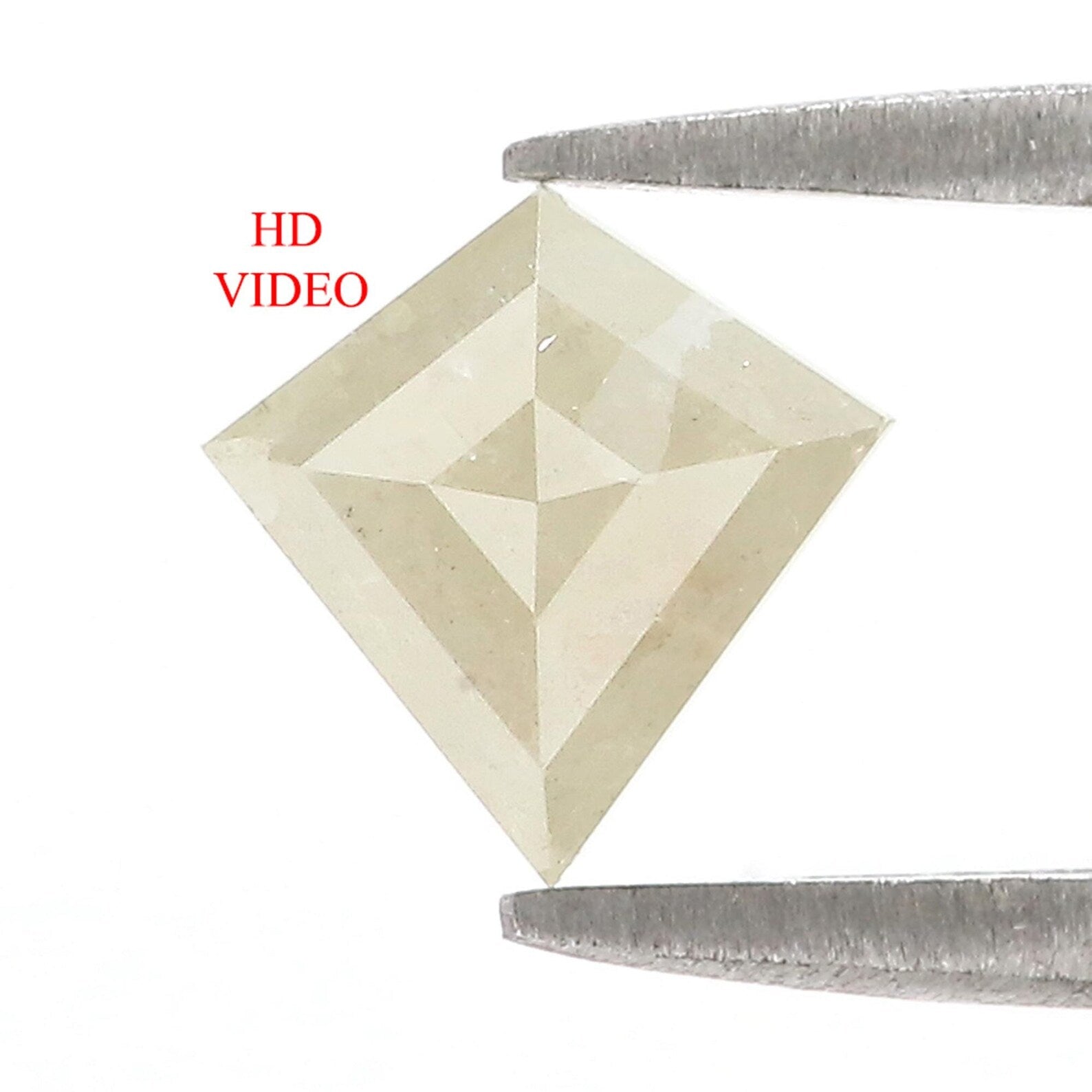 1.27 CT Natural Loose Kite Shape Diamond Grey Color Kite Cut Diamond 8.00 MM Natural Loose Diamond Grey Color Kite Rose Cut Diamond N8418
