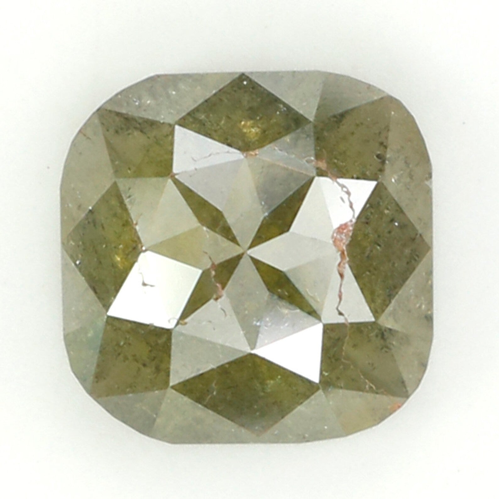 1.23 Ct Natural Loose Diamond, Cushion Diamond, Green Diamond, Grey Diamond, Polished Diamond, Real Diamond, Rustic Diamond N9657