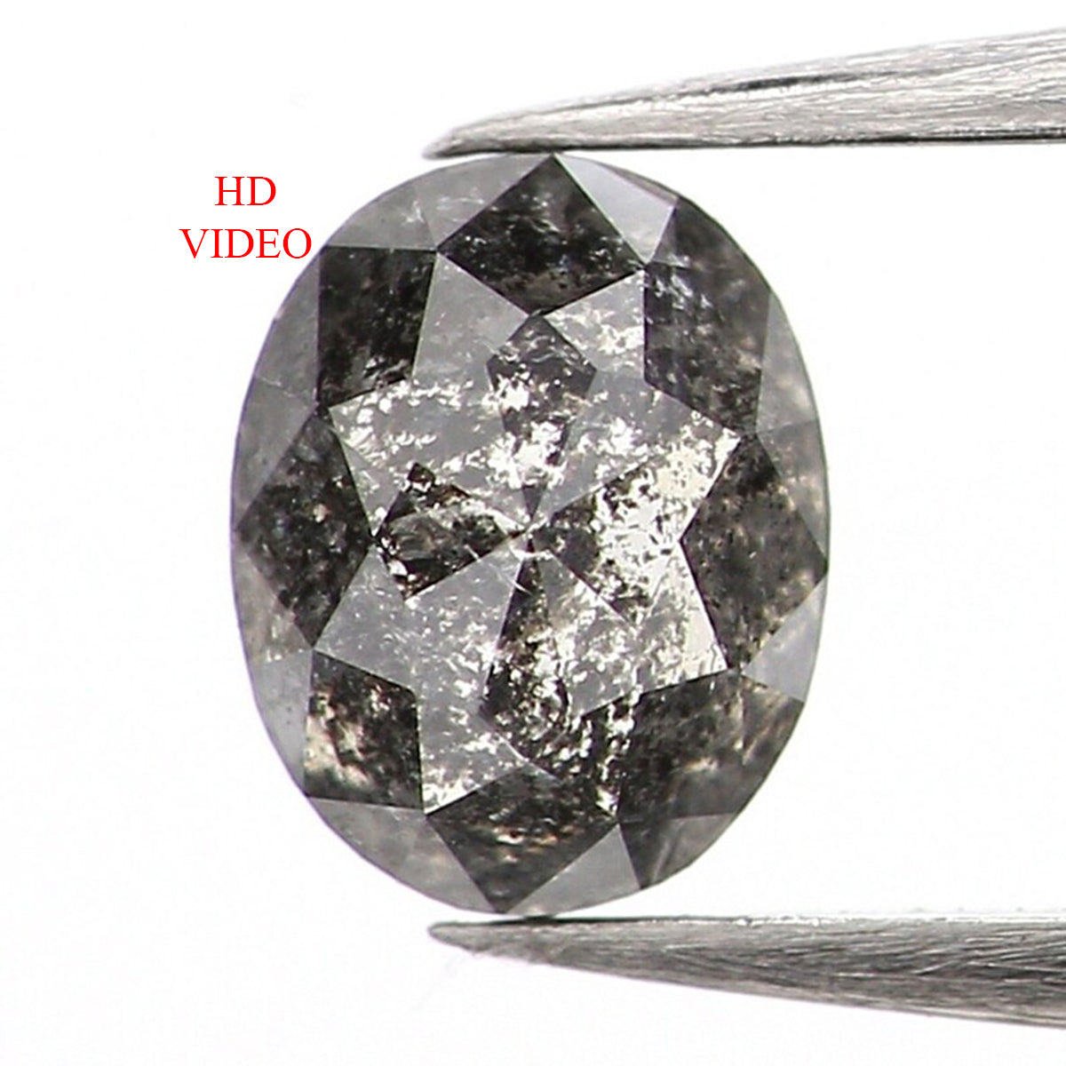 0.37 Ct Natural Loose Diamond, Oval Diamond, Black Diamond, Grey Diamond, Salt and Pepper Diamond, Antique Diamond, Real Diamond, L701