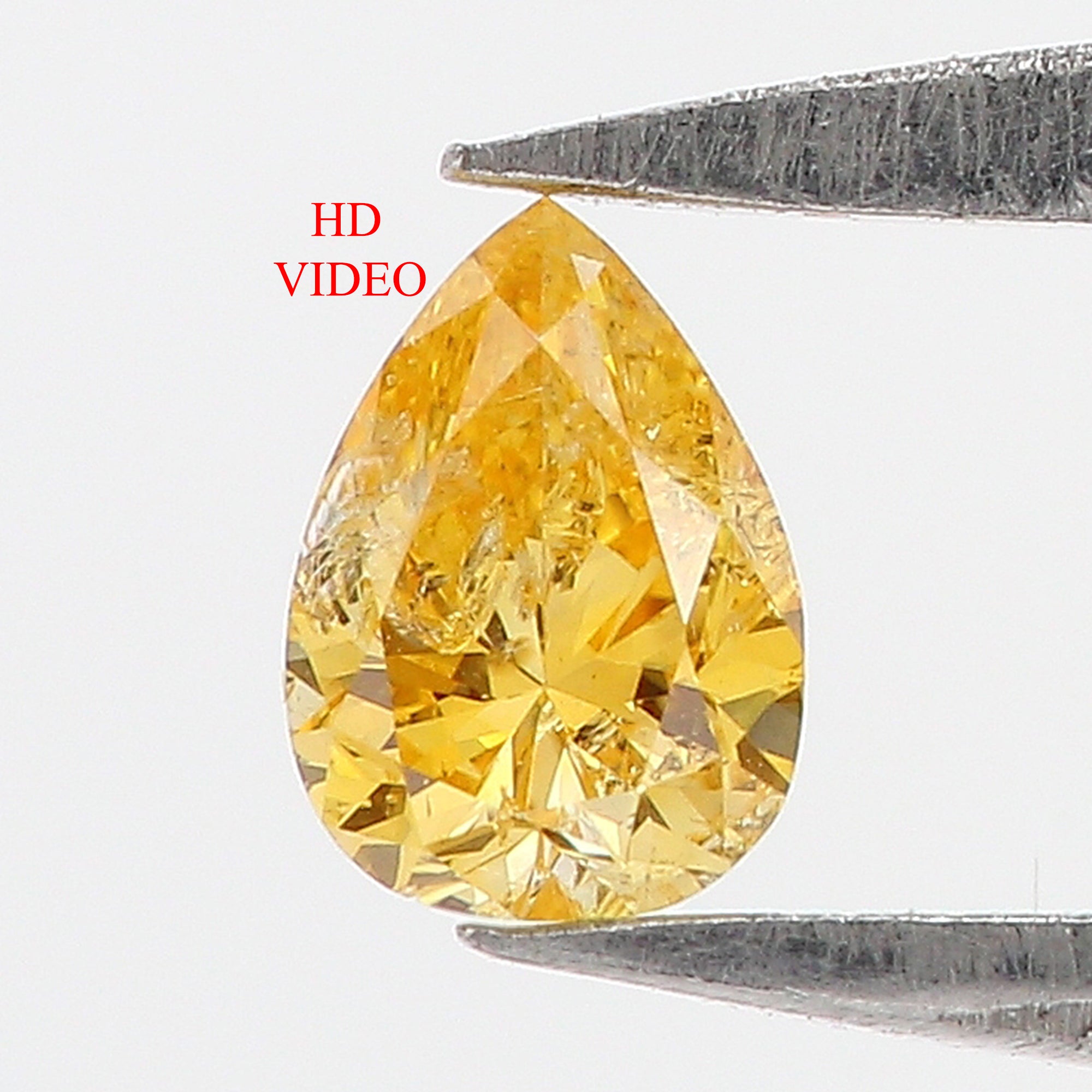 0.20 Ct Natural Loose Pear Shape Diamond Orange Color Pear Cut Diamond 4.50 MM Natural Loose Orange Color Pear Brilliant Cut Diamond QL5669