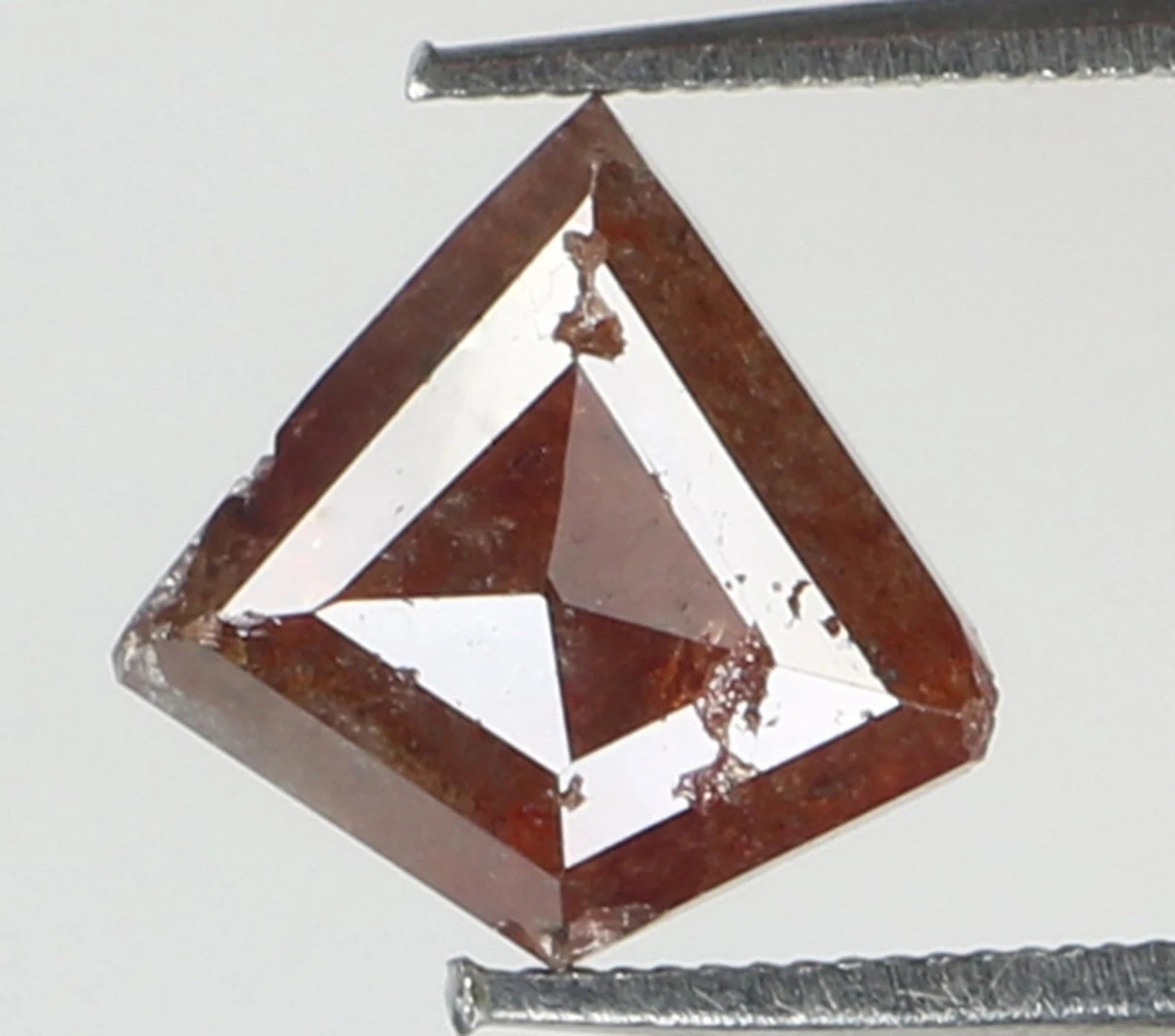 0.78 Ct Natural Loose Shield Shape Diamond Brown Color Shield Cut Diamond 6.80 MM Natural Loose Diamond Brown Shield Rose Cut Diamond N8232