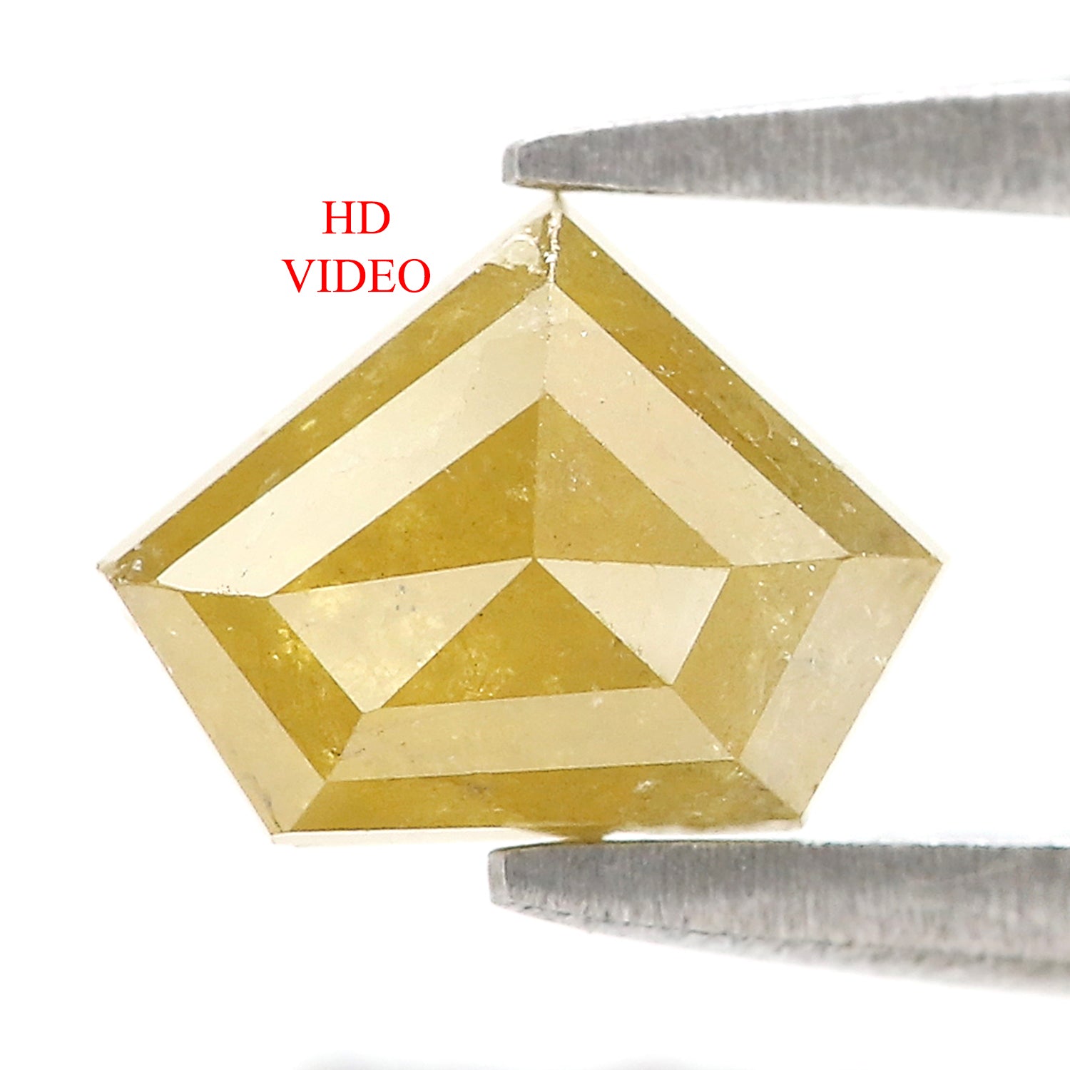 1.21 CT Natural Loose Shield Shape Diamond Yellow Color Shield Cut Diamond 5.70 MM Natural Diamond Yellow Shield Rose Cut Diamond N2666