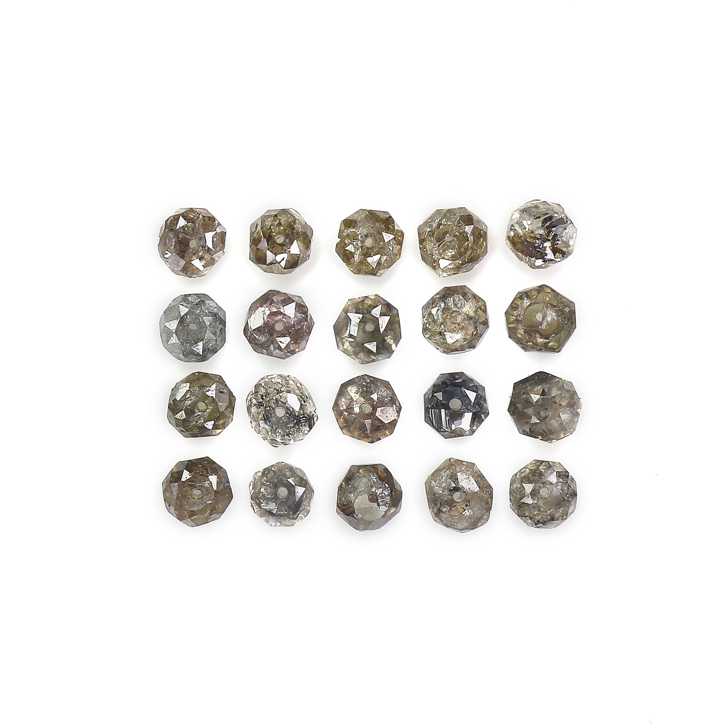 2.40 CT Natural Loose Bead Shape Diamond Brown Color Bead Cut Diamond 2.50 MM Natural Loose Brown Color Diamond Bead Rose Cut Diamond LQ1722