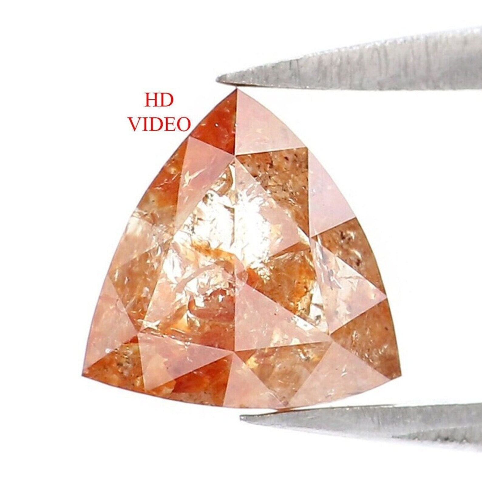 0.97 CT Natural Loose Triangle Shape Diamond Brown Color Triangle Cut Diamond 6.45 MM Natural Loose Triangle Shape Rose Cut Diamond NQ583