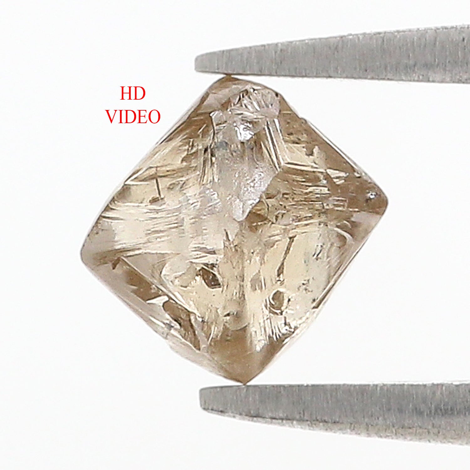 1.80 CT Natural Loose Rough Shape Diamond Brown Color Irregular Cut Diamond 7.20 MM Natural Loose Brown Color Rough UnCut Diamond L3532