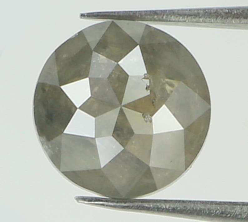 0.79 Ct Natural Loose Round Rose Cut Diamond Grey Color Round Cut Diamond 5.50 MM Natural Loose Diamond Round Shape Rose Cut Diamond N8607