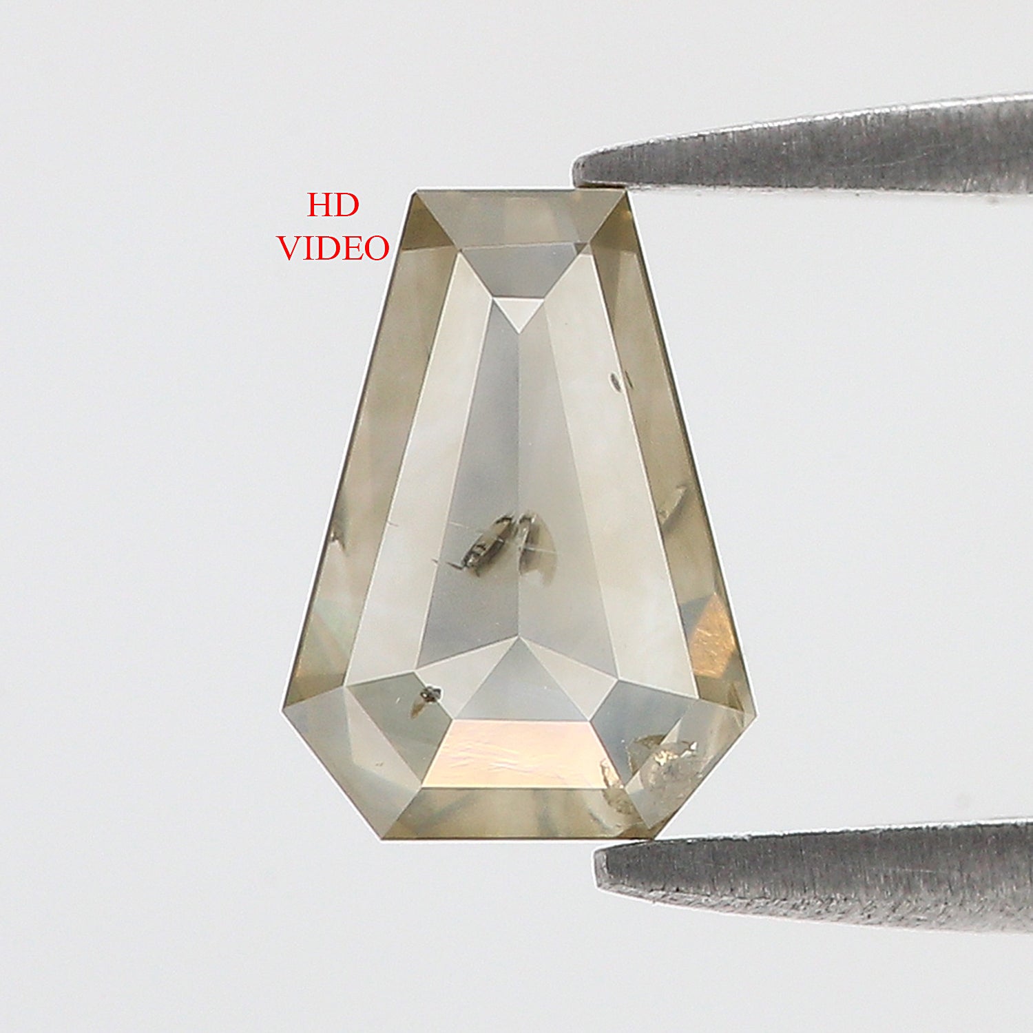 1.43 CT Natural Loose Coffin Diamond Grey Yellow Color Coffin Diamond 8.35 MM Natural Loose Diamond Grey Color Coffin Shape Diamond QL387