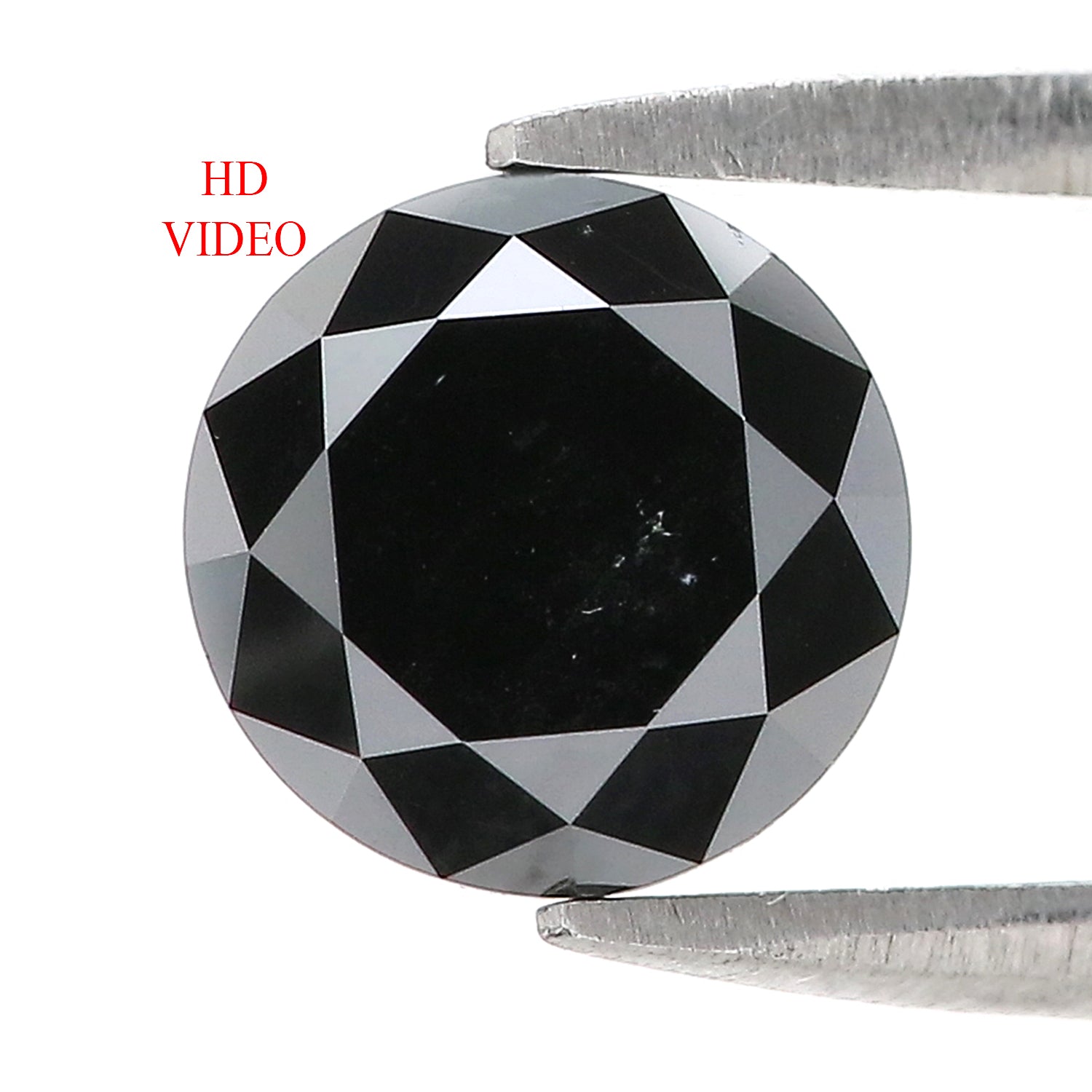 2.98 Ct Natural Loose Round Shape Diamond Black Color Round Cut Diamond 8.15 MM Natural Black Diamond Round Brilliant Cut Diamond LQ407
