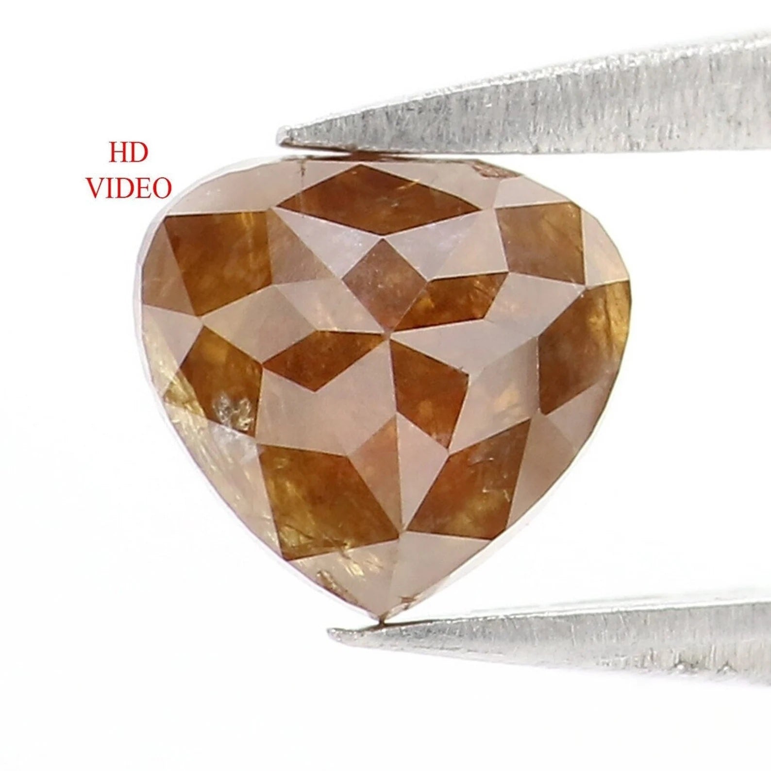 0.81 CT Natural Loose Heart Shape Diamond Brown Color Heart Cut Diamond 5.50 MM Natural Loose Diamond Heart Shape Rose Cut Diamond NQ8241