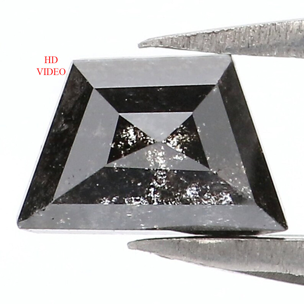 0.67 CT Natural Loose Antique Shape Diamond Salt And Pepper Antique Diamond 6.00 MM Natural Black Grey Color Antique Rose Cut Diamond LQ6534
