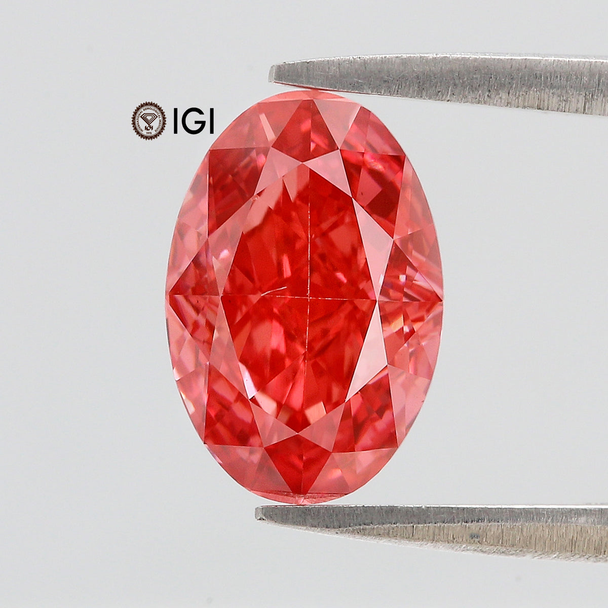 3.07 CT IGI Certified Oval Modified Brilliant Cut Diamond Fancy Vivid Pink Color VS2 Clarity Lab Grown Diamond Lab Created Diamond L3696